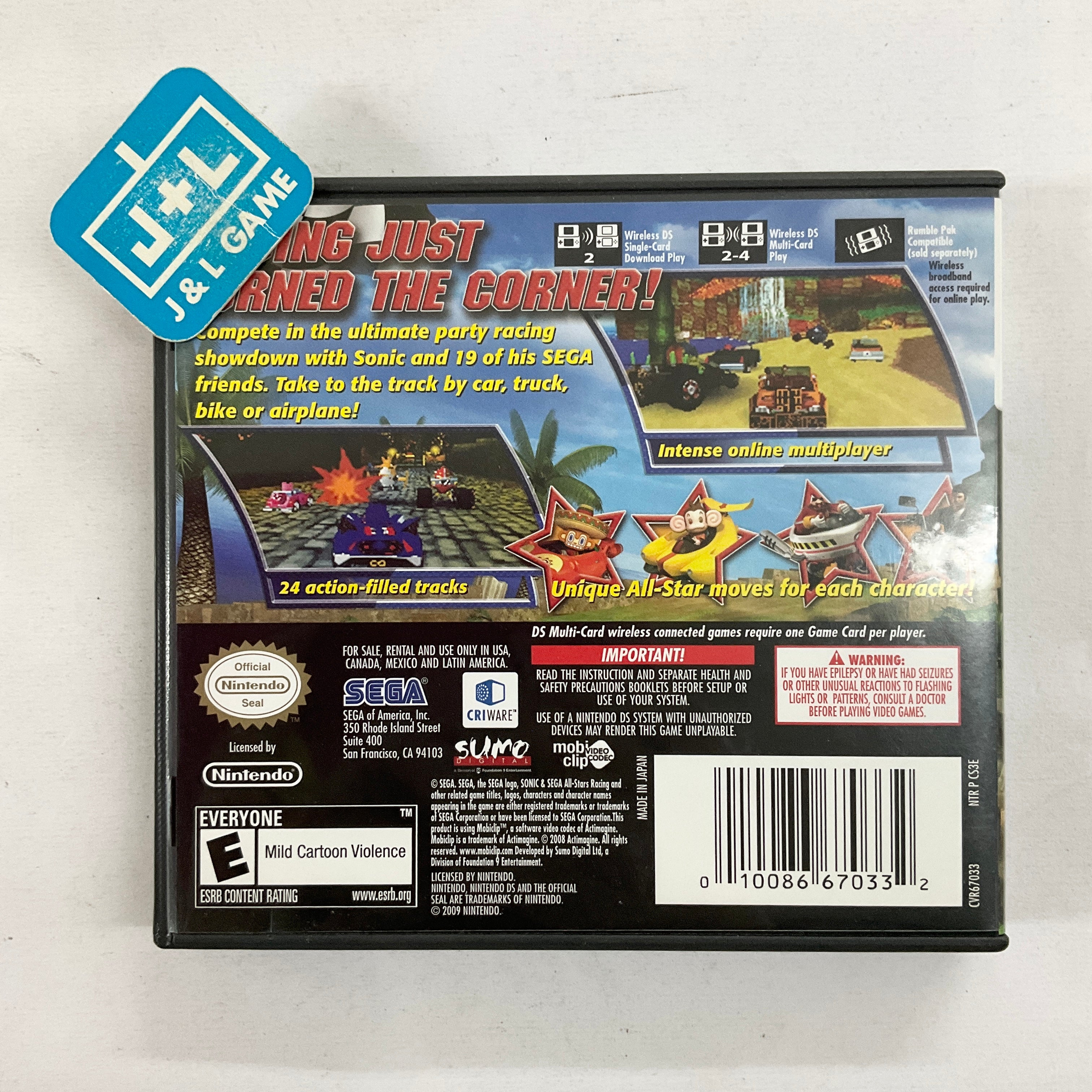 Sonic & Sega All-Stars Racing - (NDS) Nintendo DS [Pre-Owned] Video Games Sega   