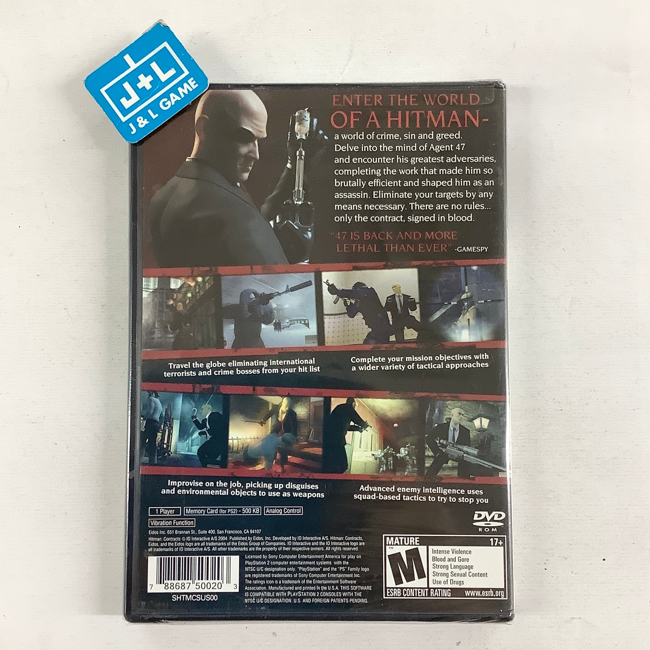 Hitman: Contracts - (PS2) PlayStation 2 Video Games Eidos Interactive