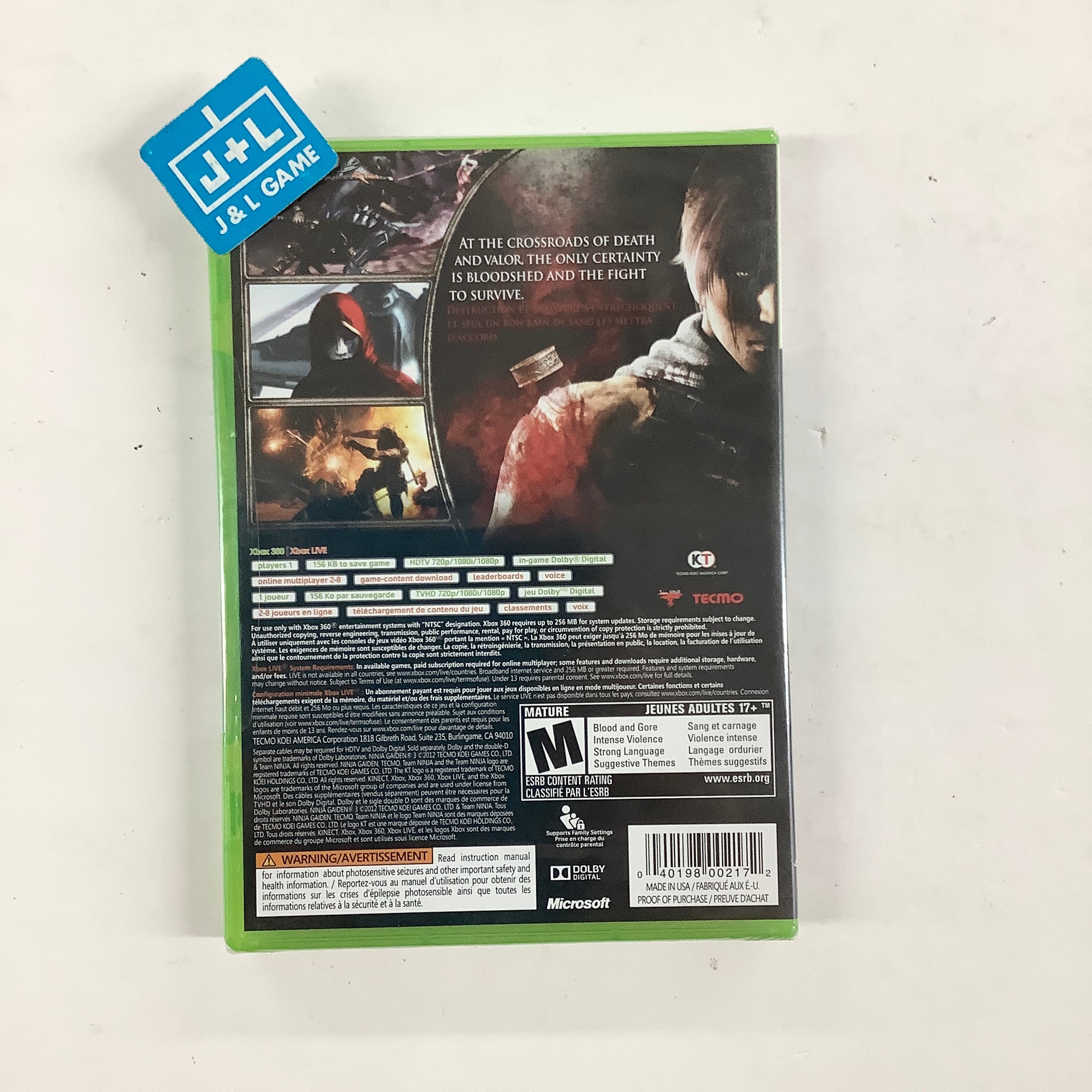 Ninja Gaiden 3 - Xbox 360 Video Games Tecmo Koei