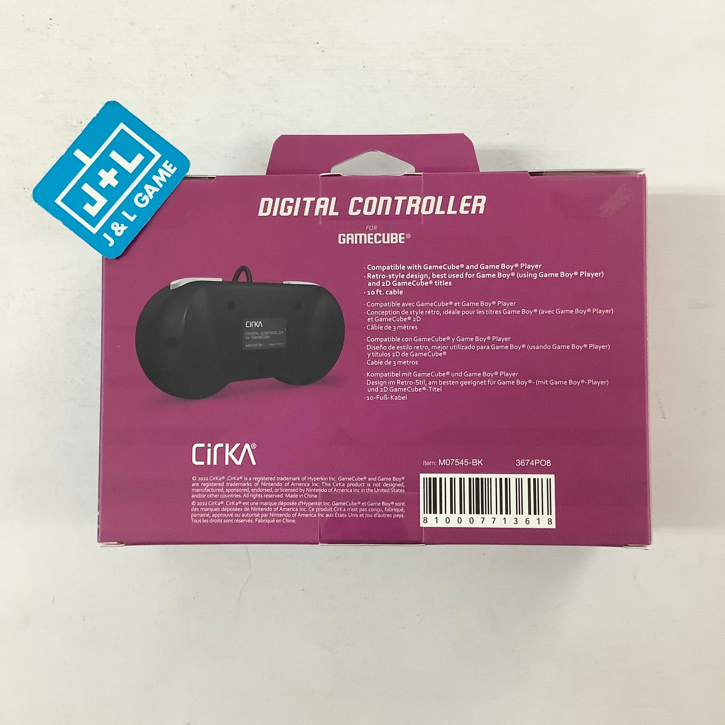 Cirka GameCube Digital Controller (Black) - (GC) Nintendo GameCube ACCESSORIES Cirka   