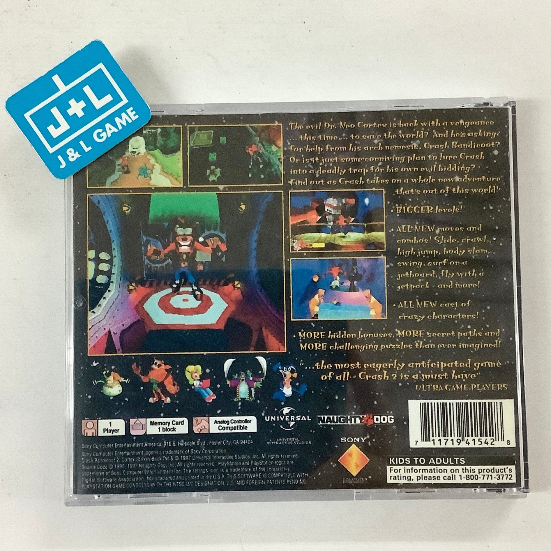 Crash Bandicoot 2: Cortex Strikes Back  - (PS1) PlayStation 1 [Pre-Owned] Video Games SCEA   