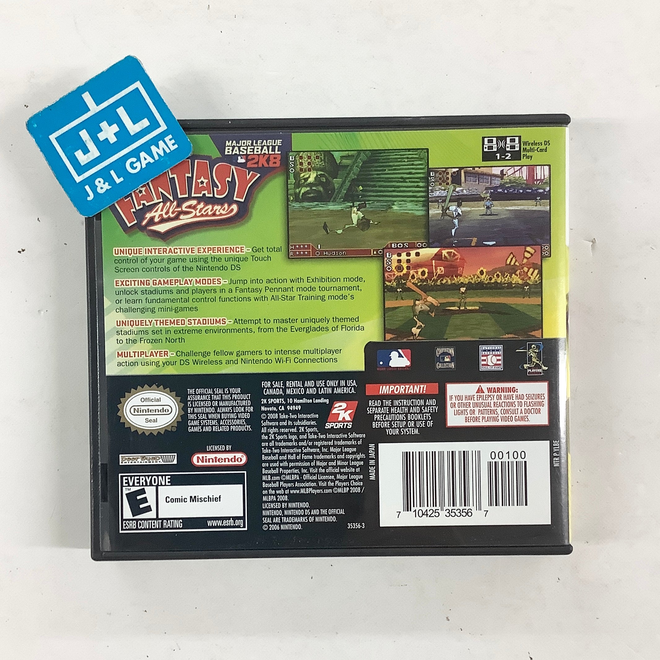 Major League Baseball 2K8: Fantasy All-Stars - (NDS) Nintendo DS [Pre-Owned] Video Games 2K Games