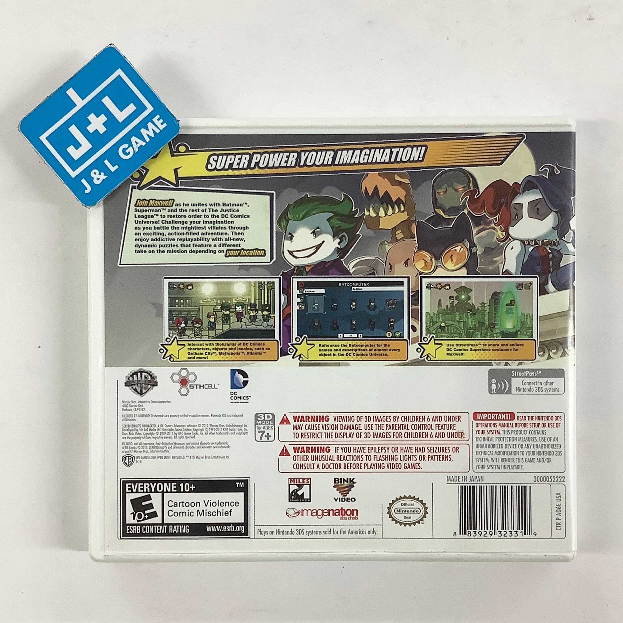 Scribblenauts Unmasked: A DC Comics Adventure - Nintendo 3DS [Pre-Owned] Video Games Warner Bros. Interactive Entertainment