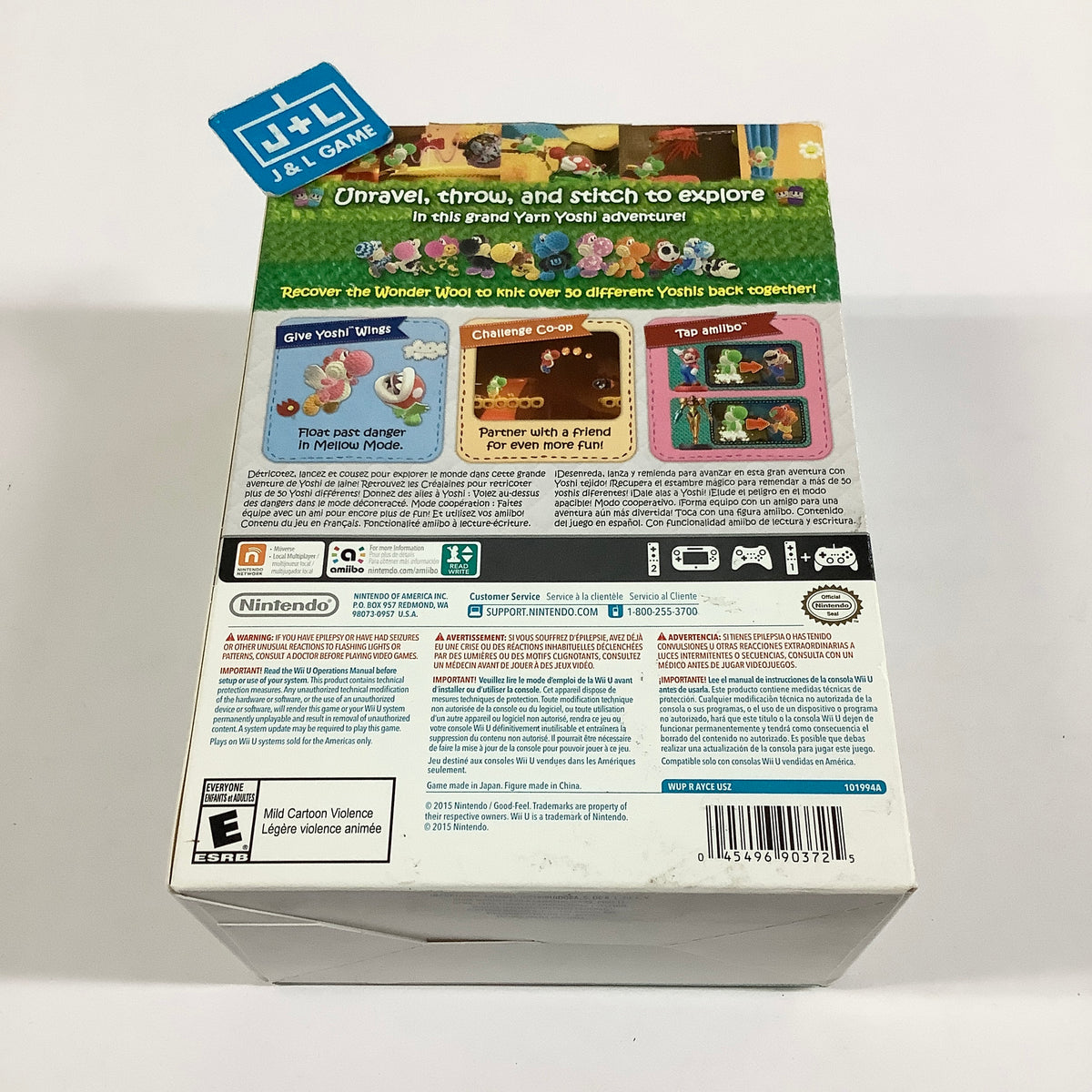 Yoshi's Woolly World + Green Yarn Yoshi amiibo - Nintendo Wii U [Pre-Owned]