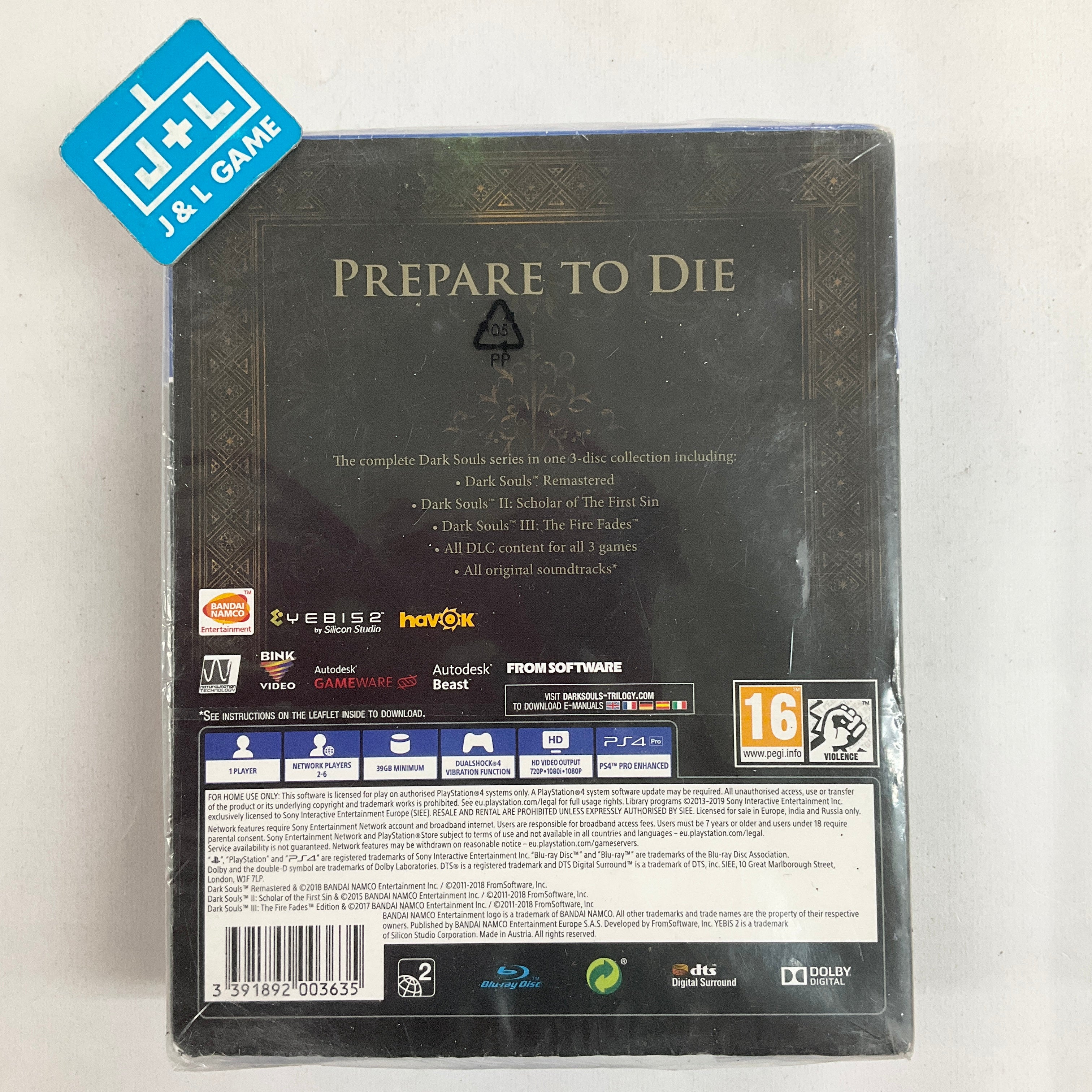 Dark Souls Trilogy - (PS4) PlayStation 4 (European Import) | J&L Game