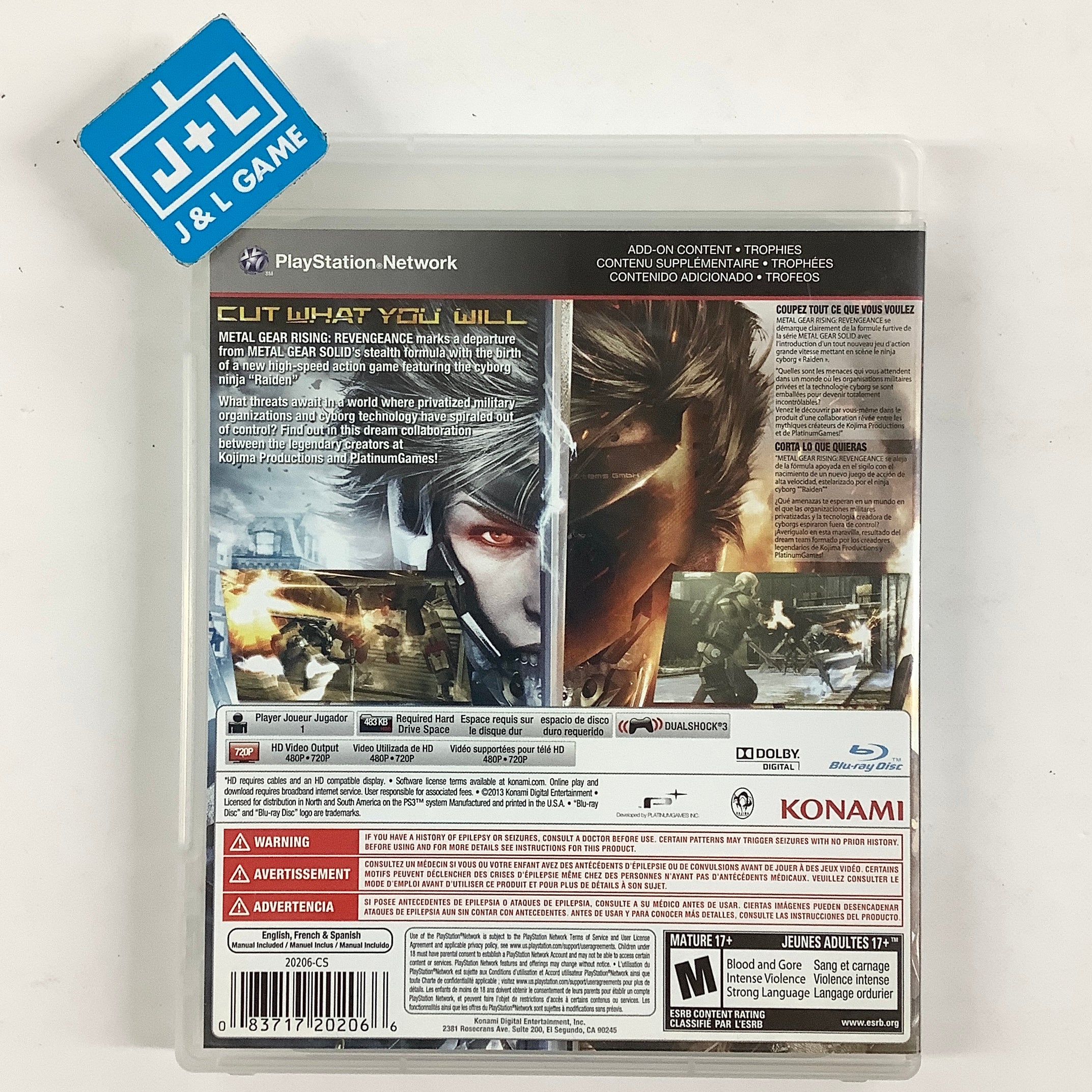 Metal Gear Rising: Revengeance - (PS3) PlayStation 3 [Pre-Owned] Video Games Konami