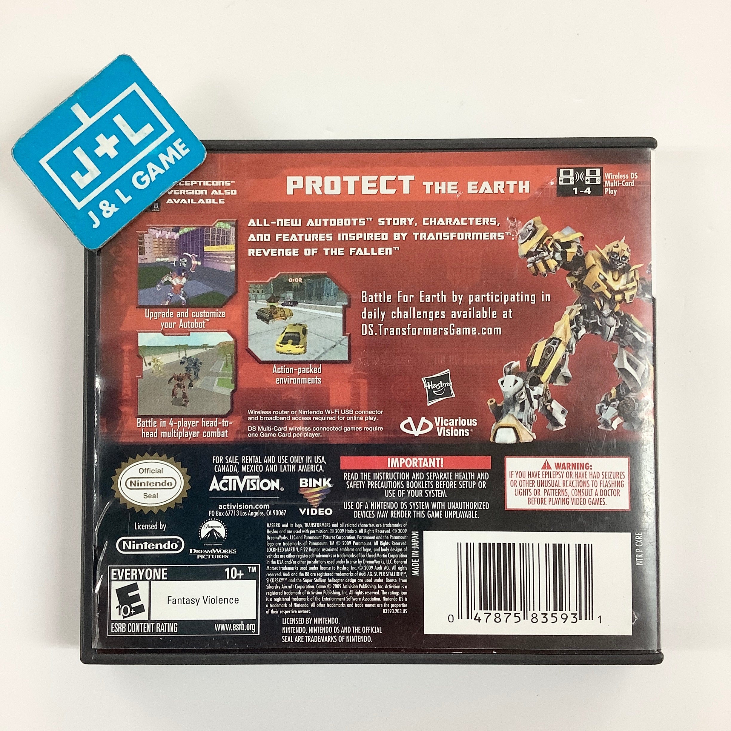 Transformers: Revenge of the Fallen Autobots - (NDS) Nintendo DS [Pre-Owned] Video Games ACTIVISION