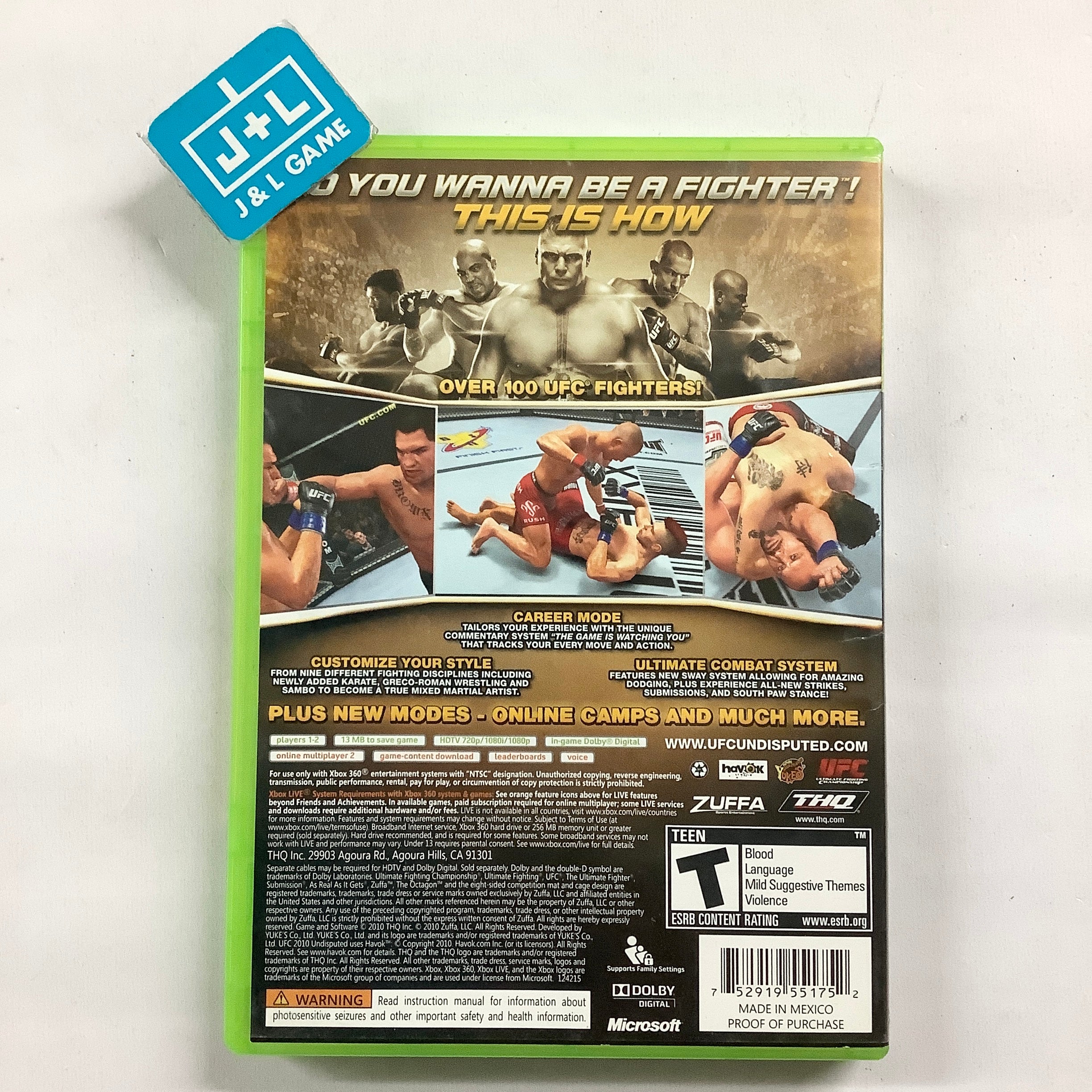UFC Undisputed 2010 - Xbox 360 [Pre-Owned] Video Games THQ