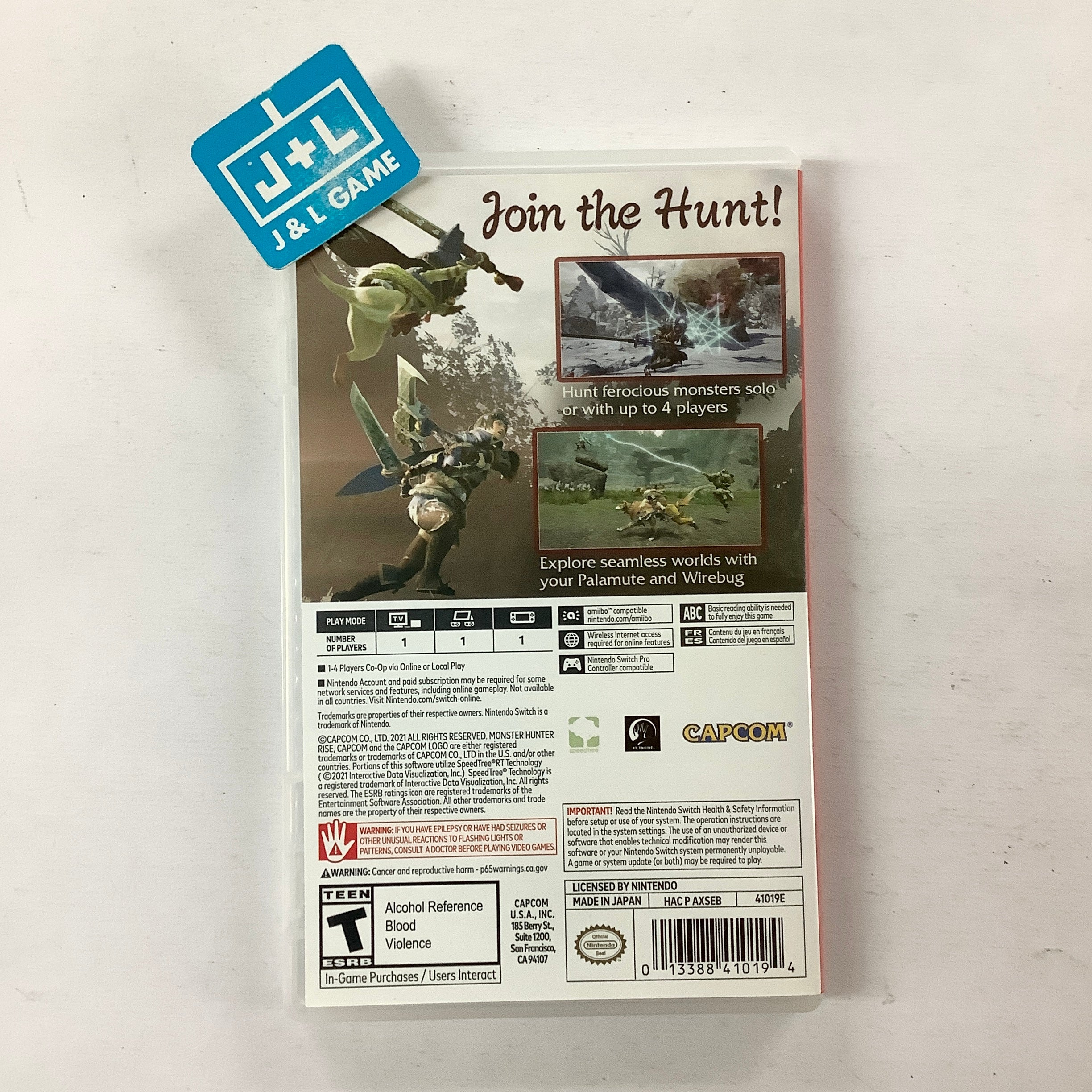Monster Hunter Rise - (NSW) Nintendo Switch [Pre-Owned] Video Games Capcom   