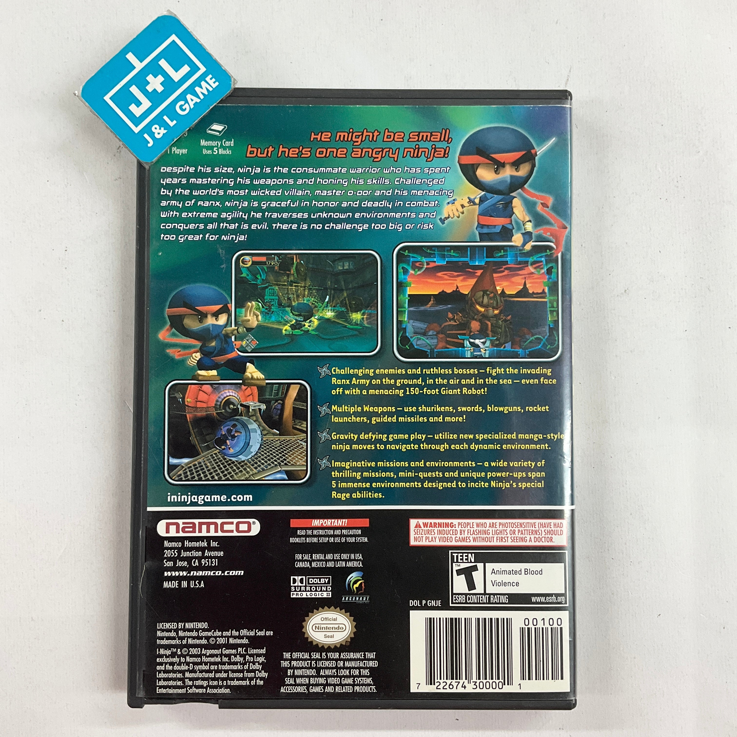 I-Ninja - (GC) GameCube [Pre-Owned] Video Games Namco