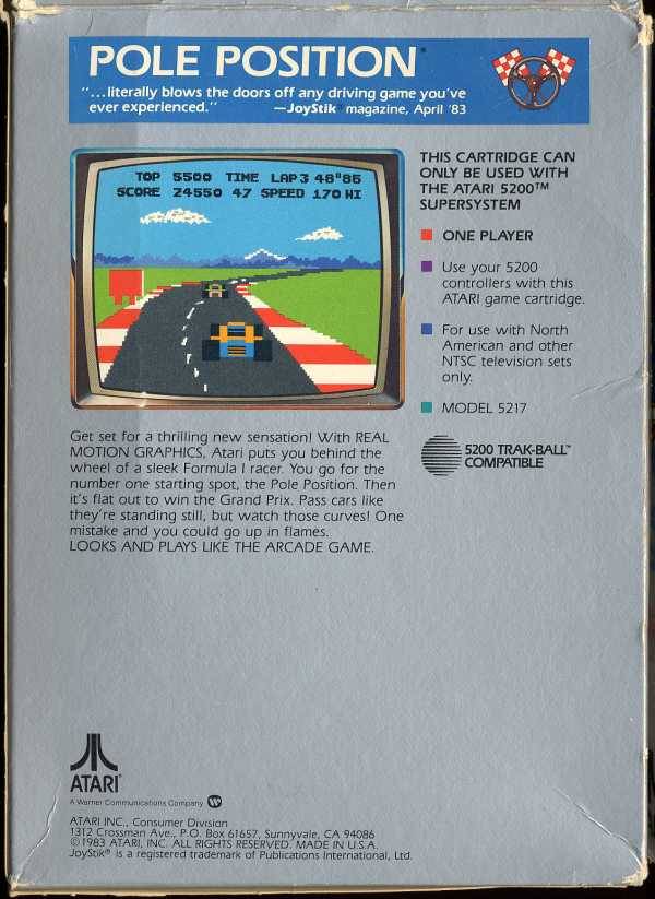 Pole Position - (A52) Atari 5200 [Pre-Owned]
