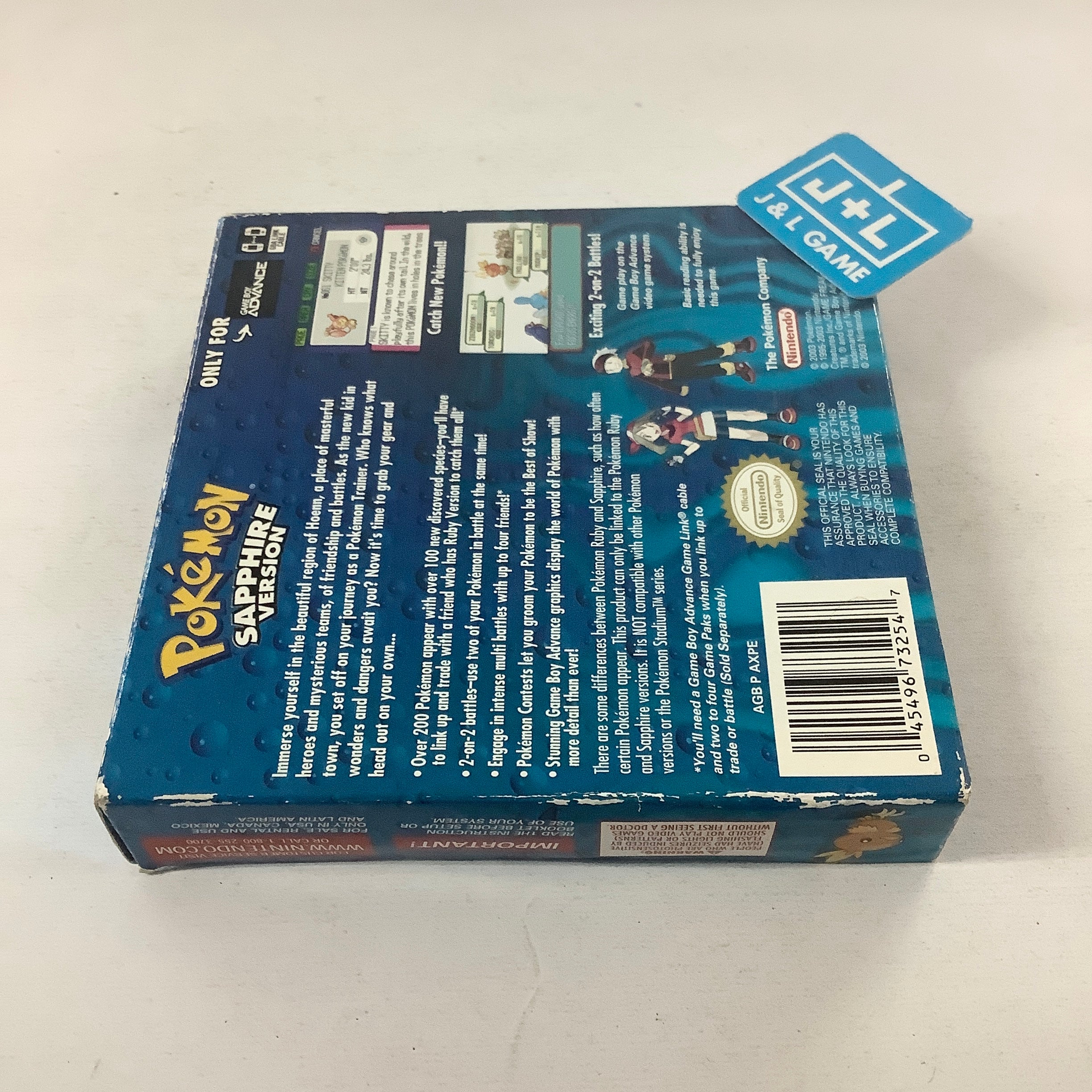 Pokemon Sapphire Version - (GBA) Game Boy Advance [Pre-Owned] Video Games Nintendo   