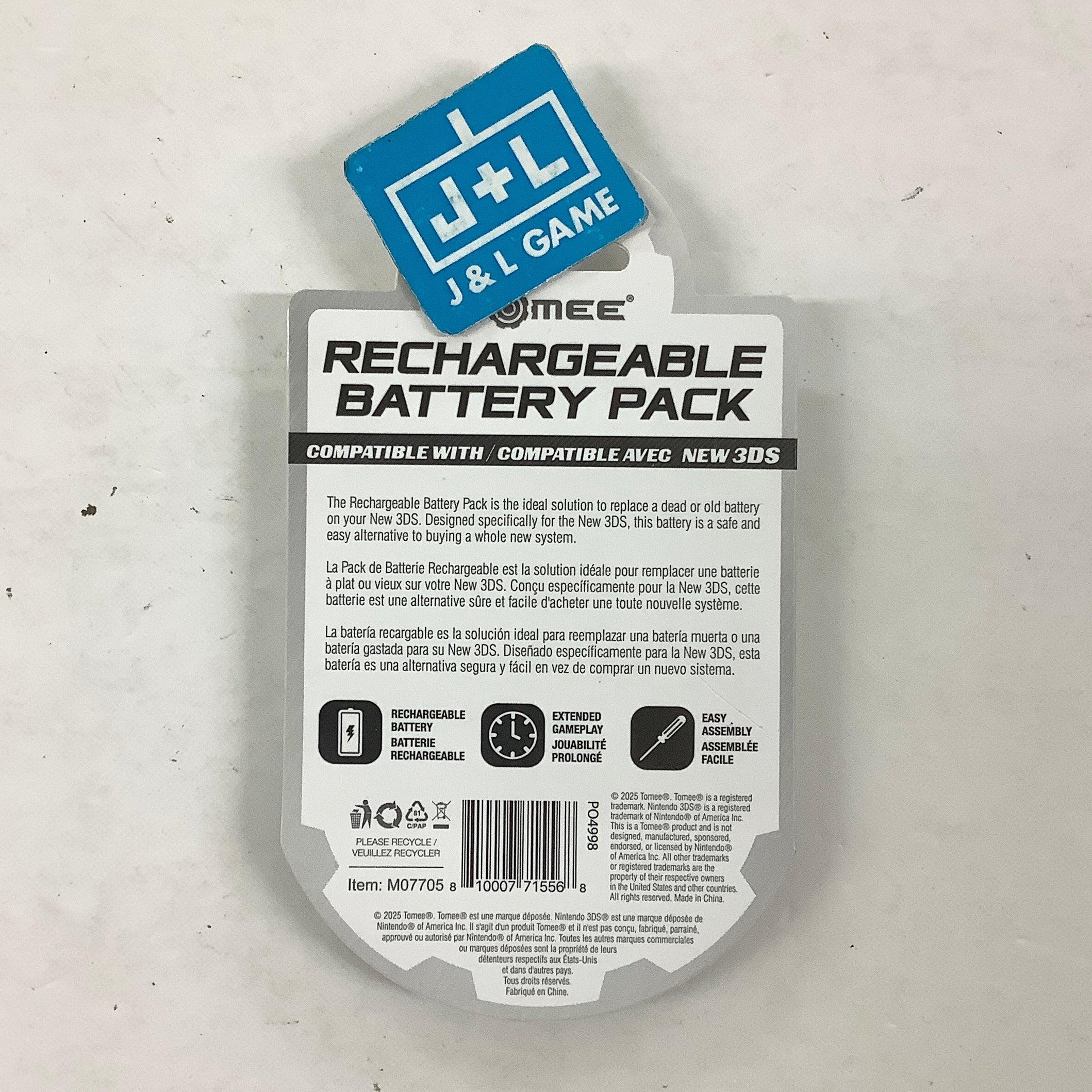 Tomee Replacement Rechargeable Battery for New Nintendo 3DS - Nintendo 3DS
