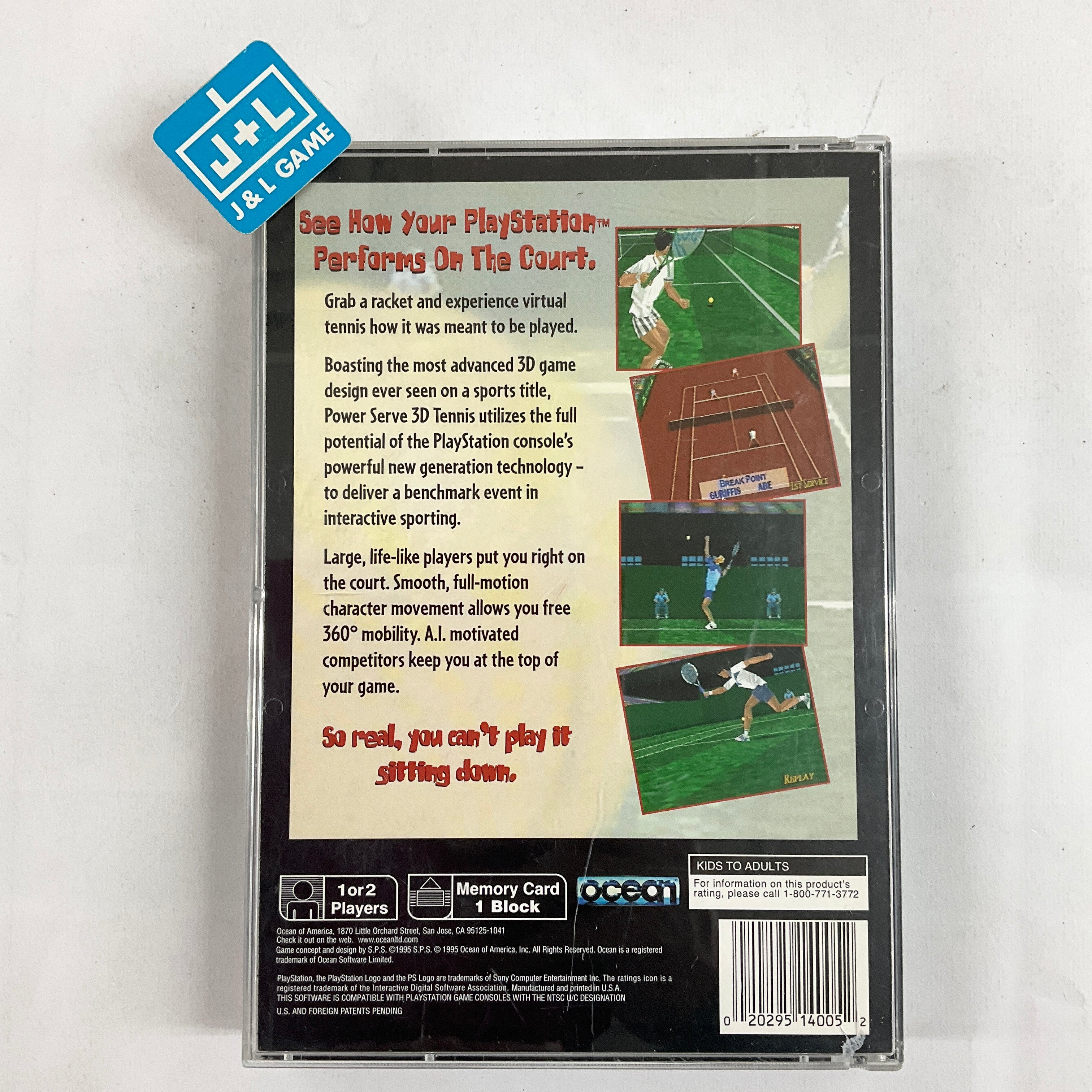 Power Serve 3D Tennis (Long Box) - (PS1) PlayStation 1 [Pre-Owned] Video Games Ocean