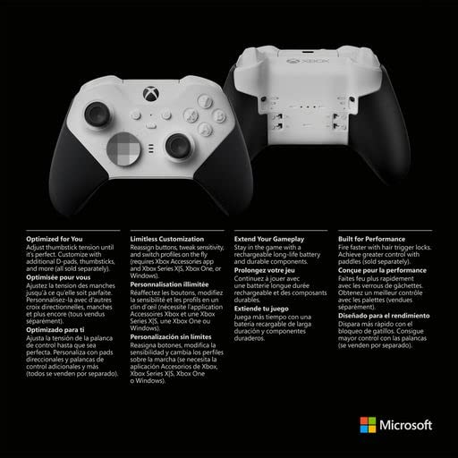 Xbox Elite Wireless Controller Series 2 Core (White) - (XB1) Xbox One [Pre-Owned] Accessories Xbox   