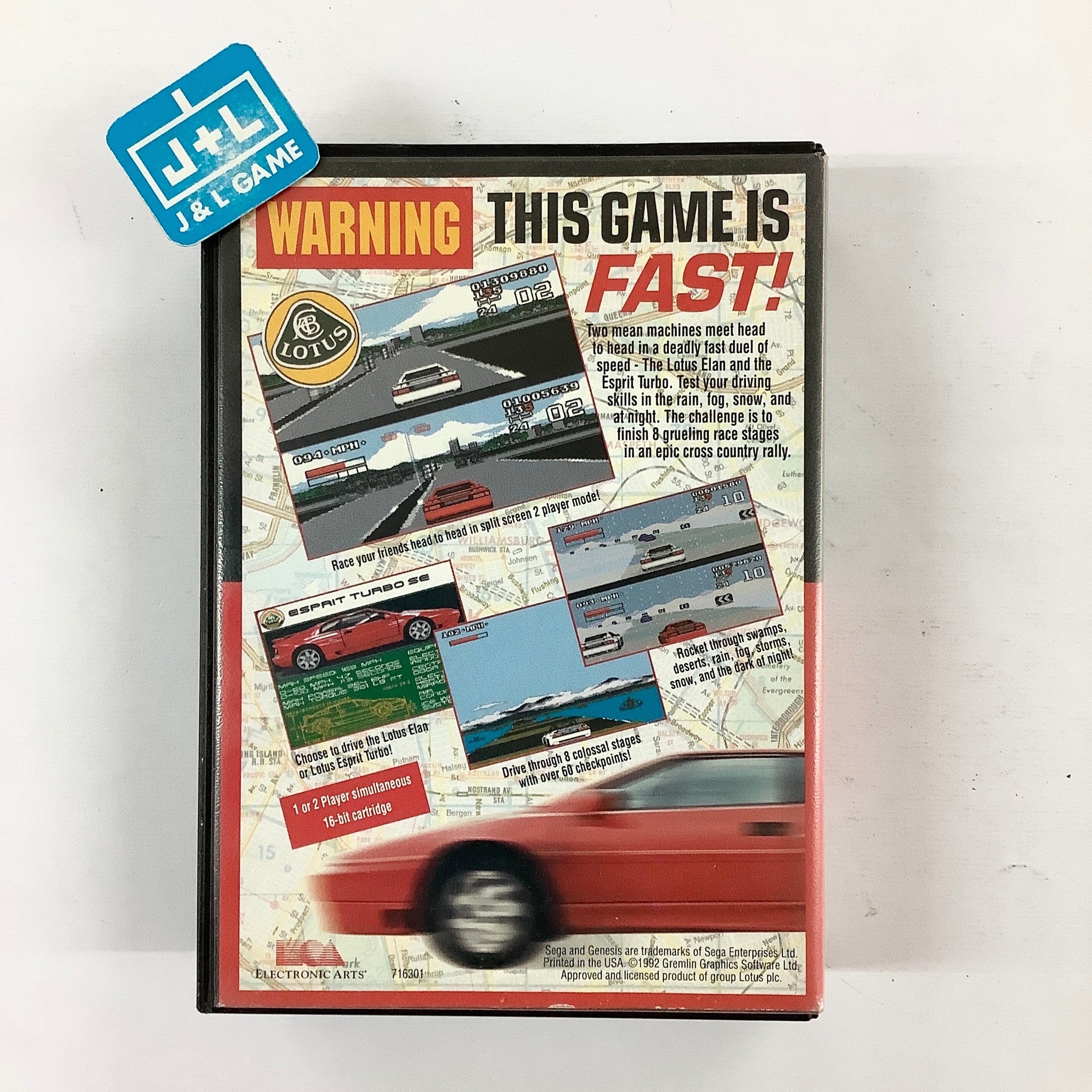 Lotus Turbo Challenge - (SG) SEGA Genesis  [Pre-Owned] Video Games Electronic Arts   