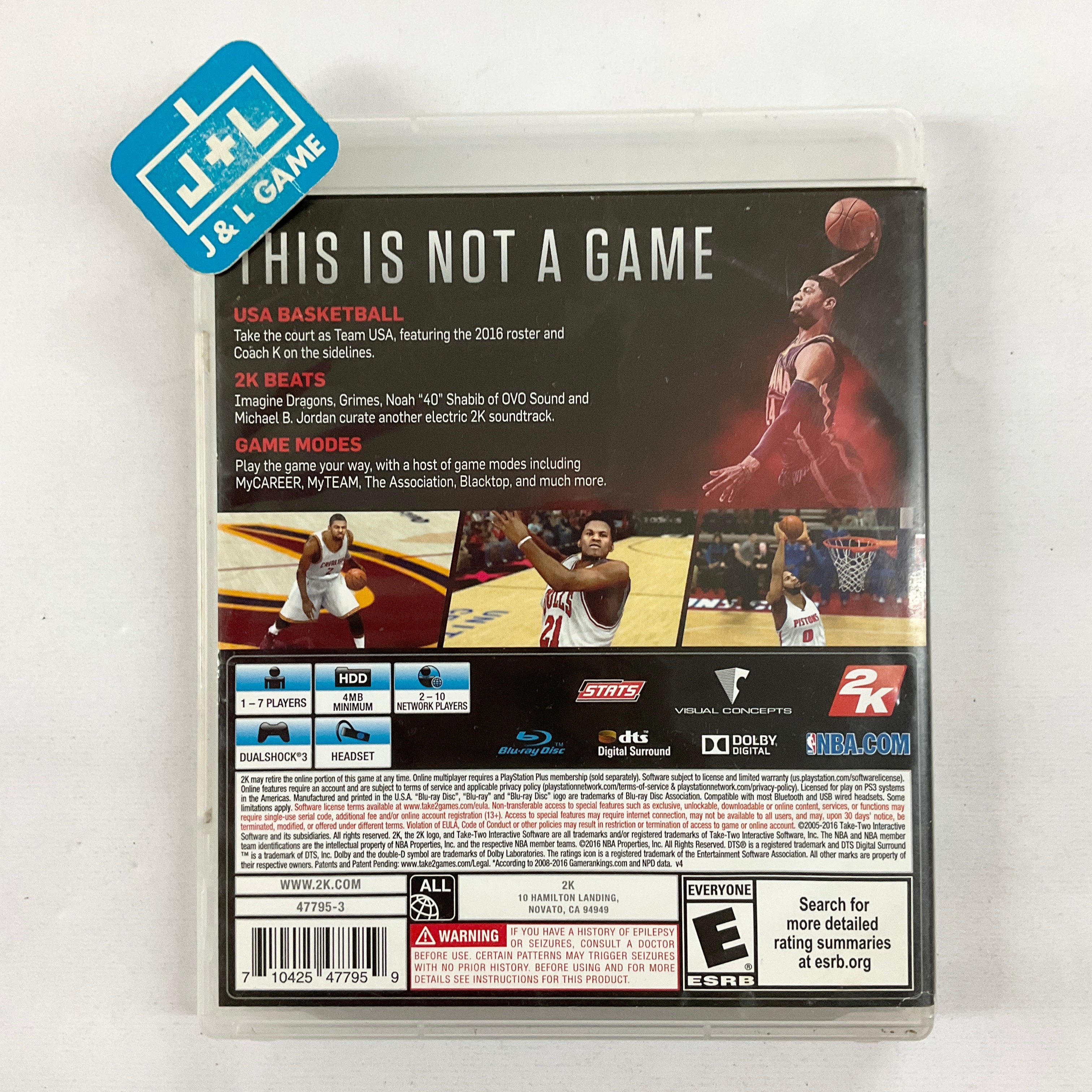 NBA 2K17 - (PS3) PlayStation 3 [Pre-Owned] | J&L Game