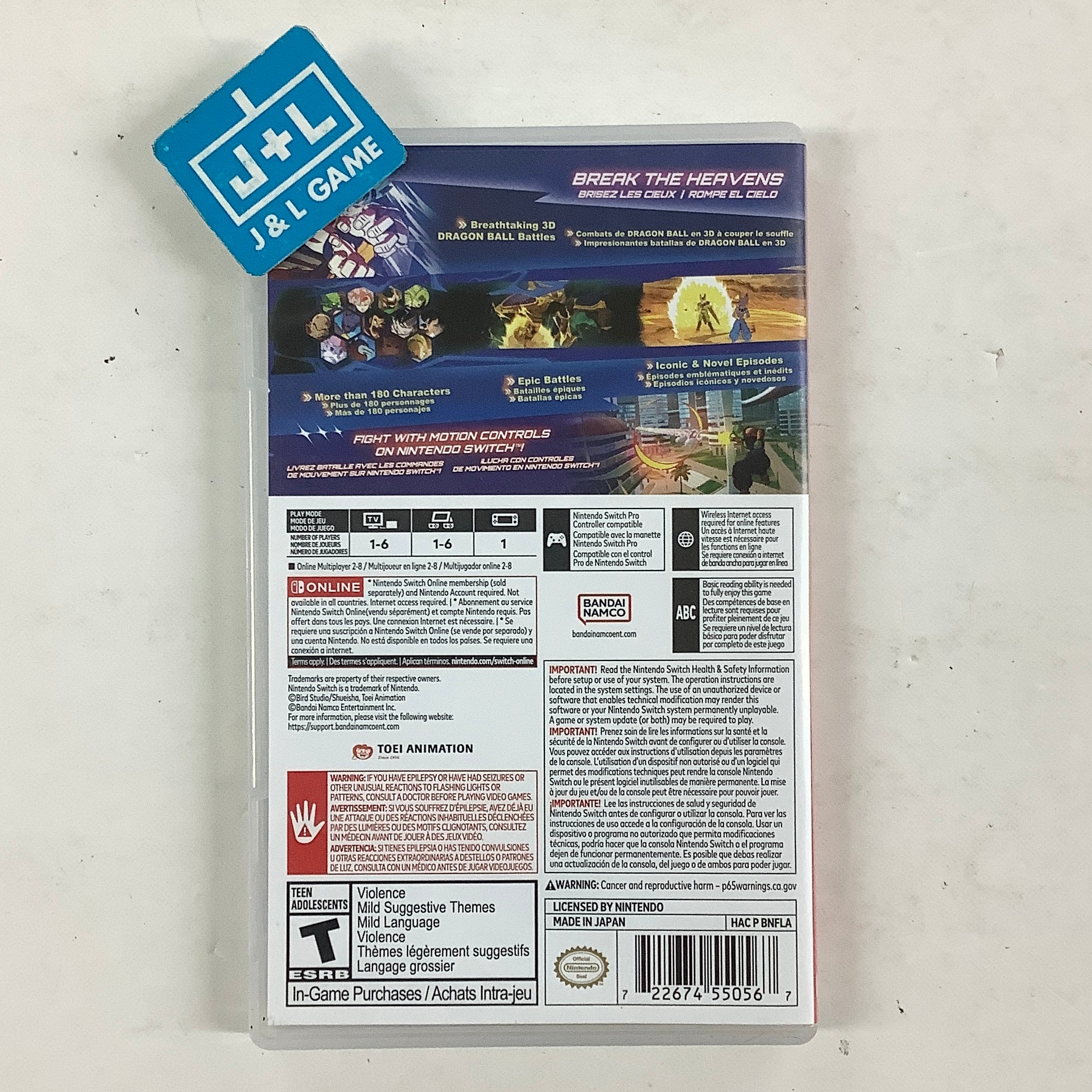 Dragon Ball Sparking! Zero - (NSW) Nintendo Switch [Pre-Owned] Video Games Bandai Namco