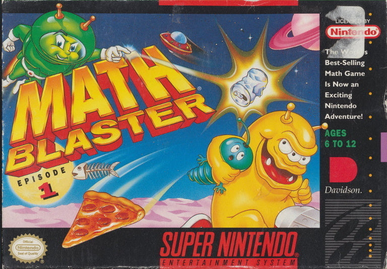 Math Blaster: Episode 1 - (SNES) Super Nintendo [Pre-Owned] Video Games Davidson & Associates   