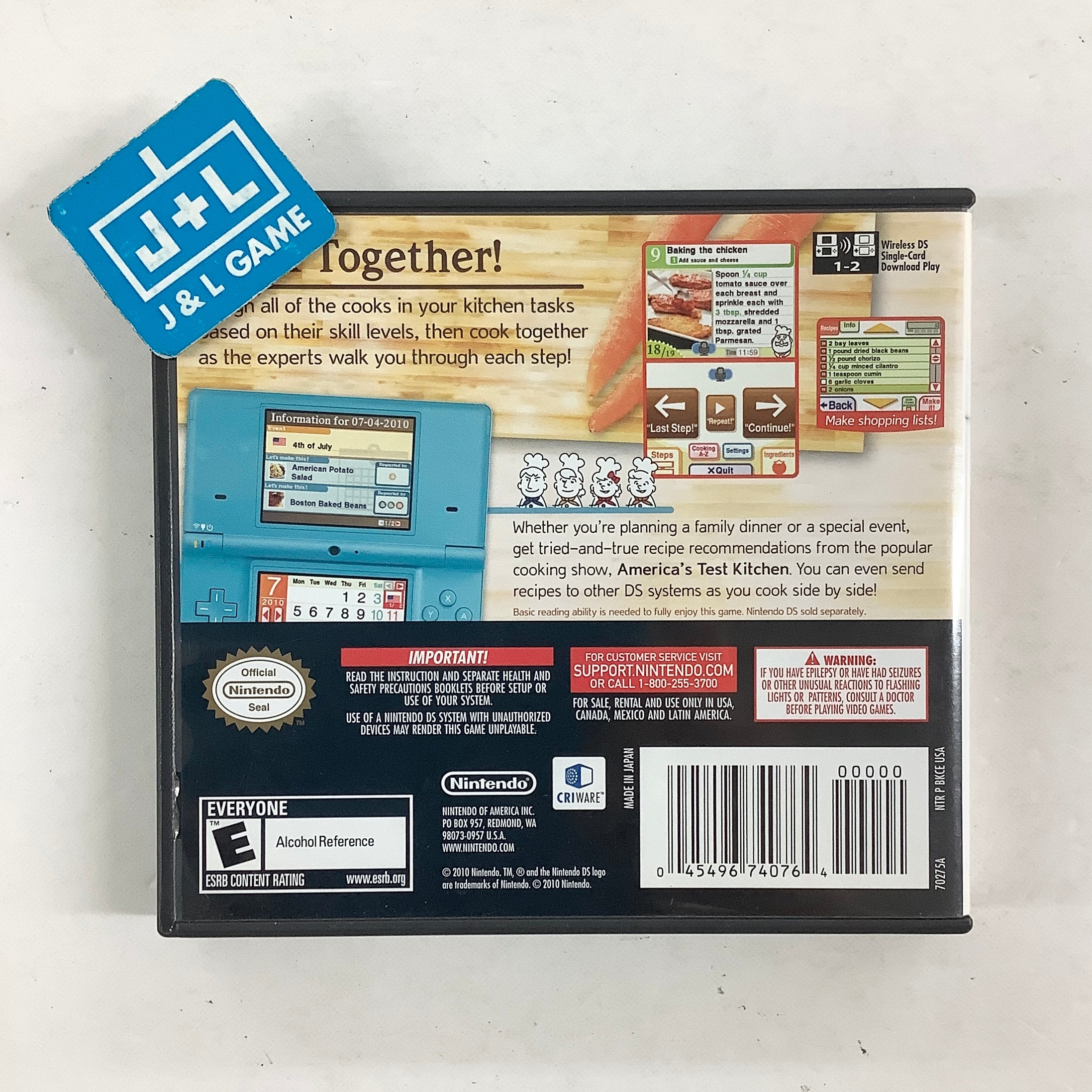 America's Test Kitchen: Let's Get Cooking - (NDS) Nintendo DS [Pre-Owned] Video Games Crave