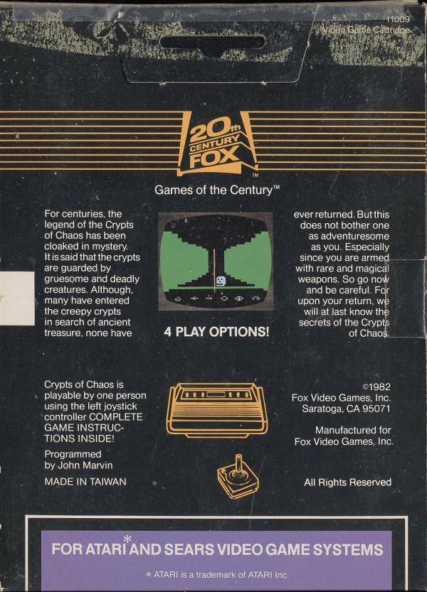 Crypts of Chaos - Atari 2600 [Pre-Owned]