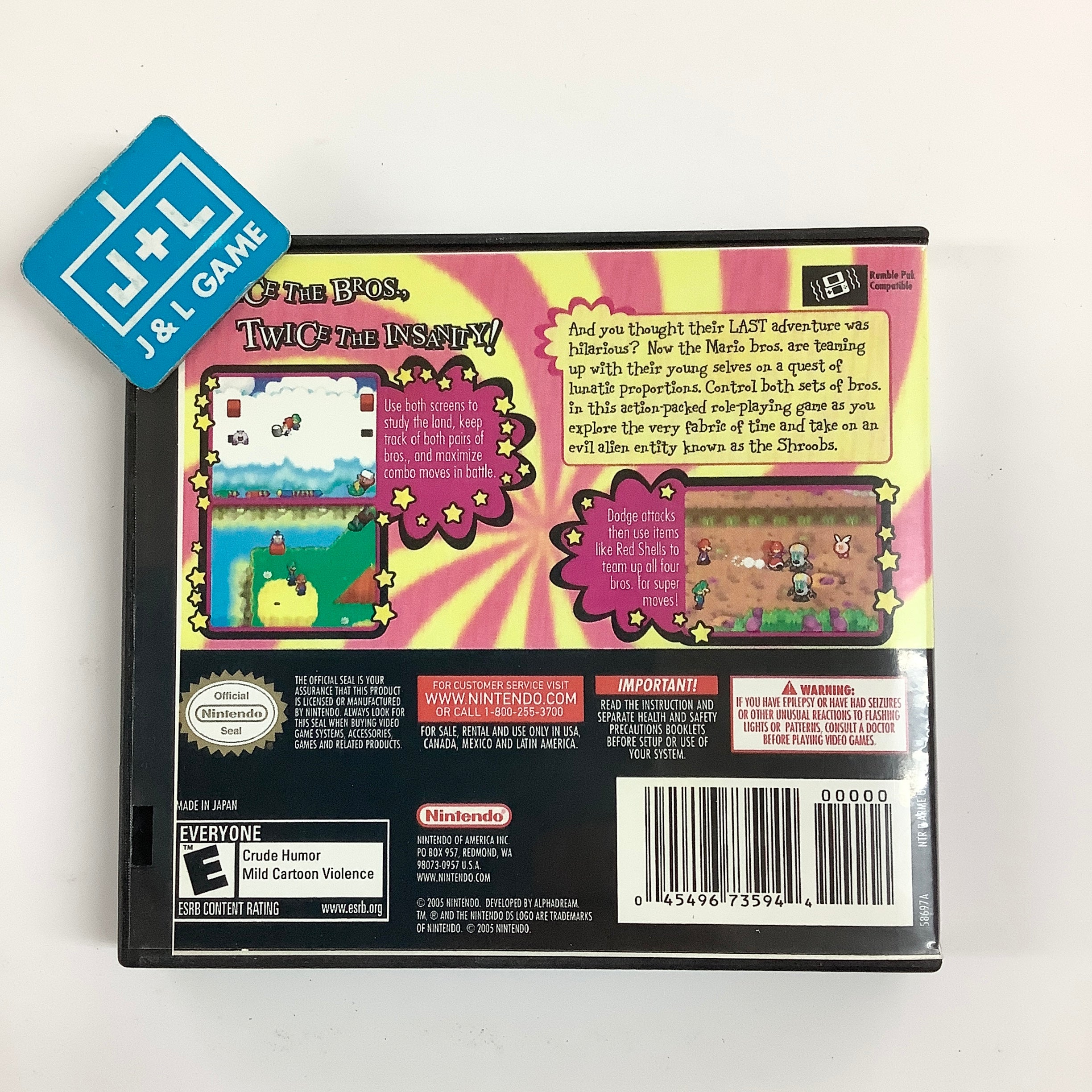 Mario & Luigi: Partners in Time - (NDS) Nintendo DS [Pre-Owned] Video Games Nintendo