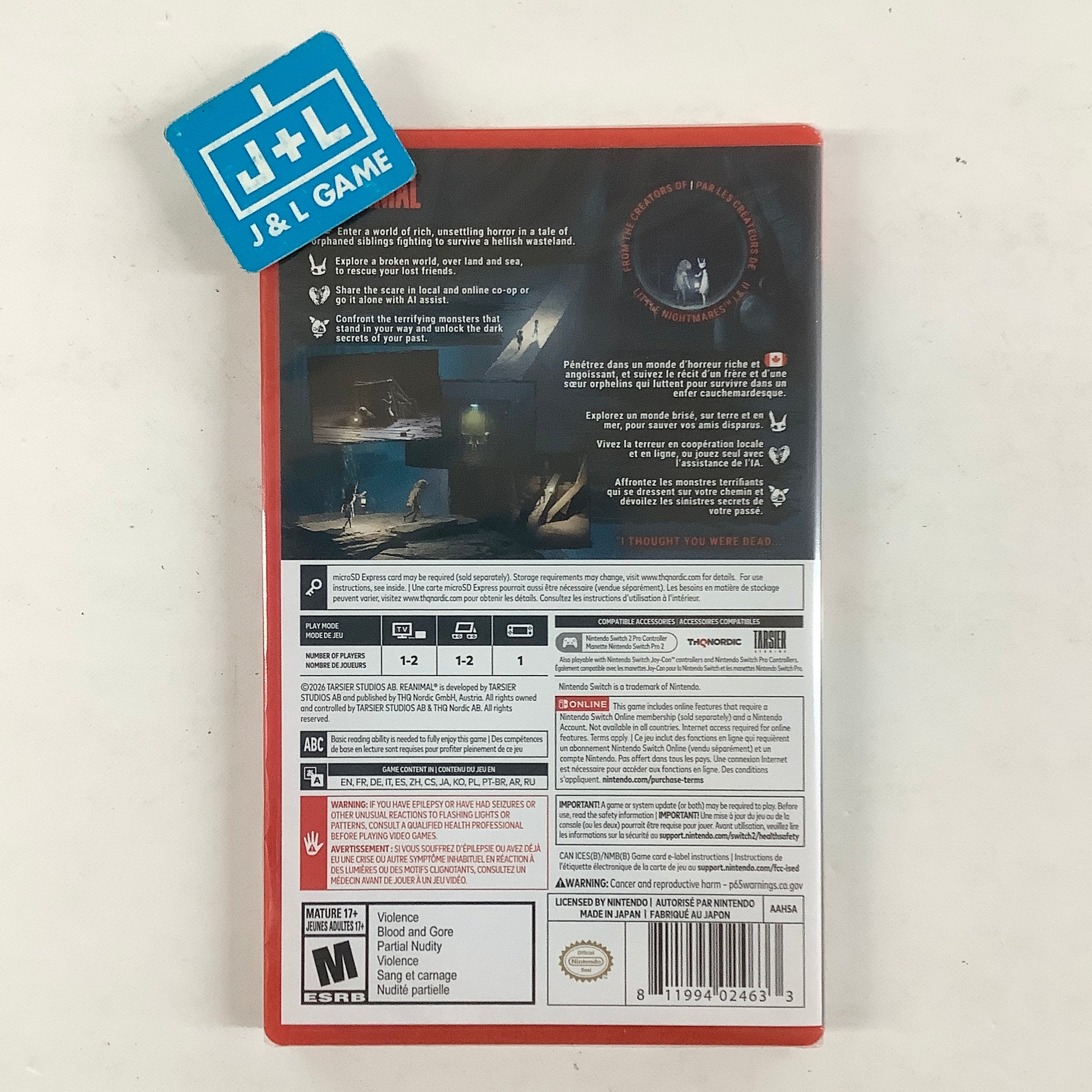 REANIMAL - (NS2) Nintendo Switch 2 Video Games THQ Nordic