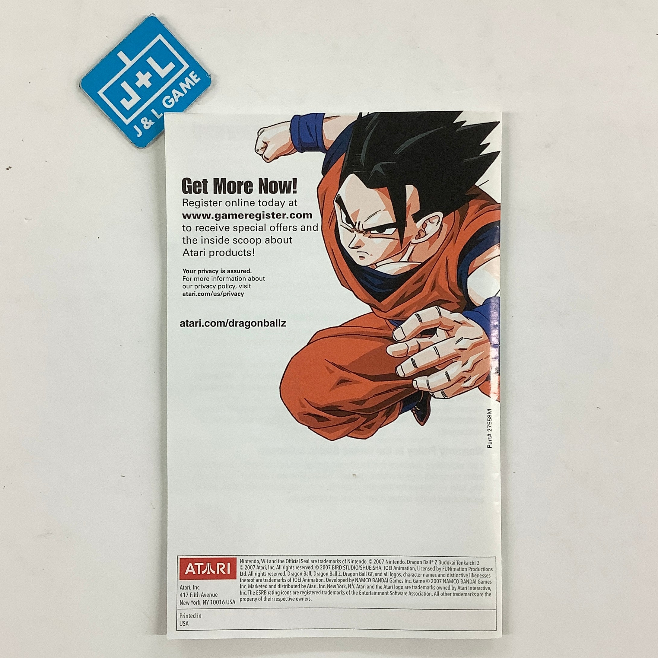 Dragon Ball Z: Budokai Tenkaichi 3 (With Bonus Disc) - Nintendo Wii [Pre-Owned] Video Games Atari SA