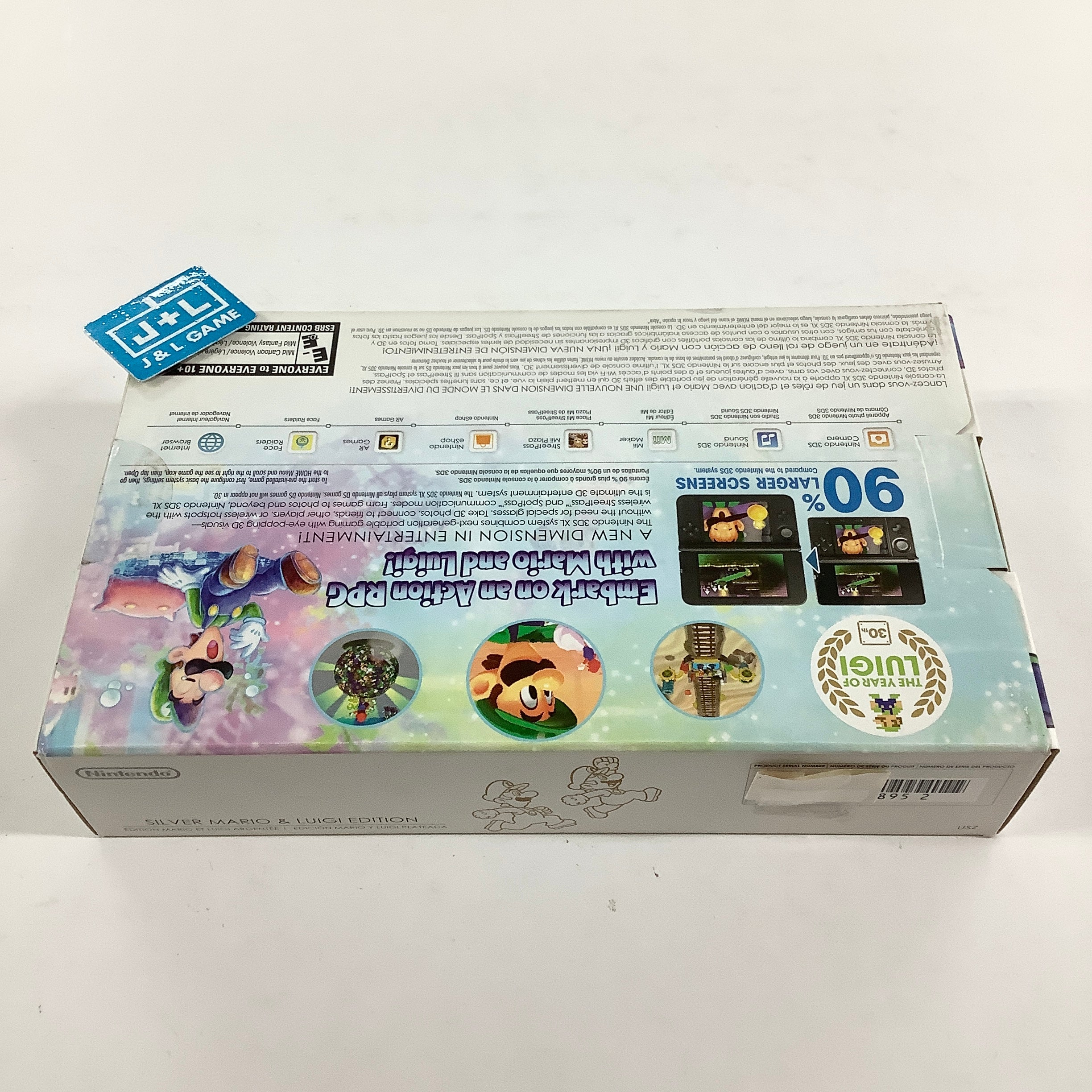 Nintendo 3DS XL Console (Mario & Luigi Silver) - Nintendo 3DS [Pre-Owned] Consoles Nintendo