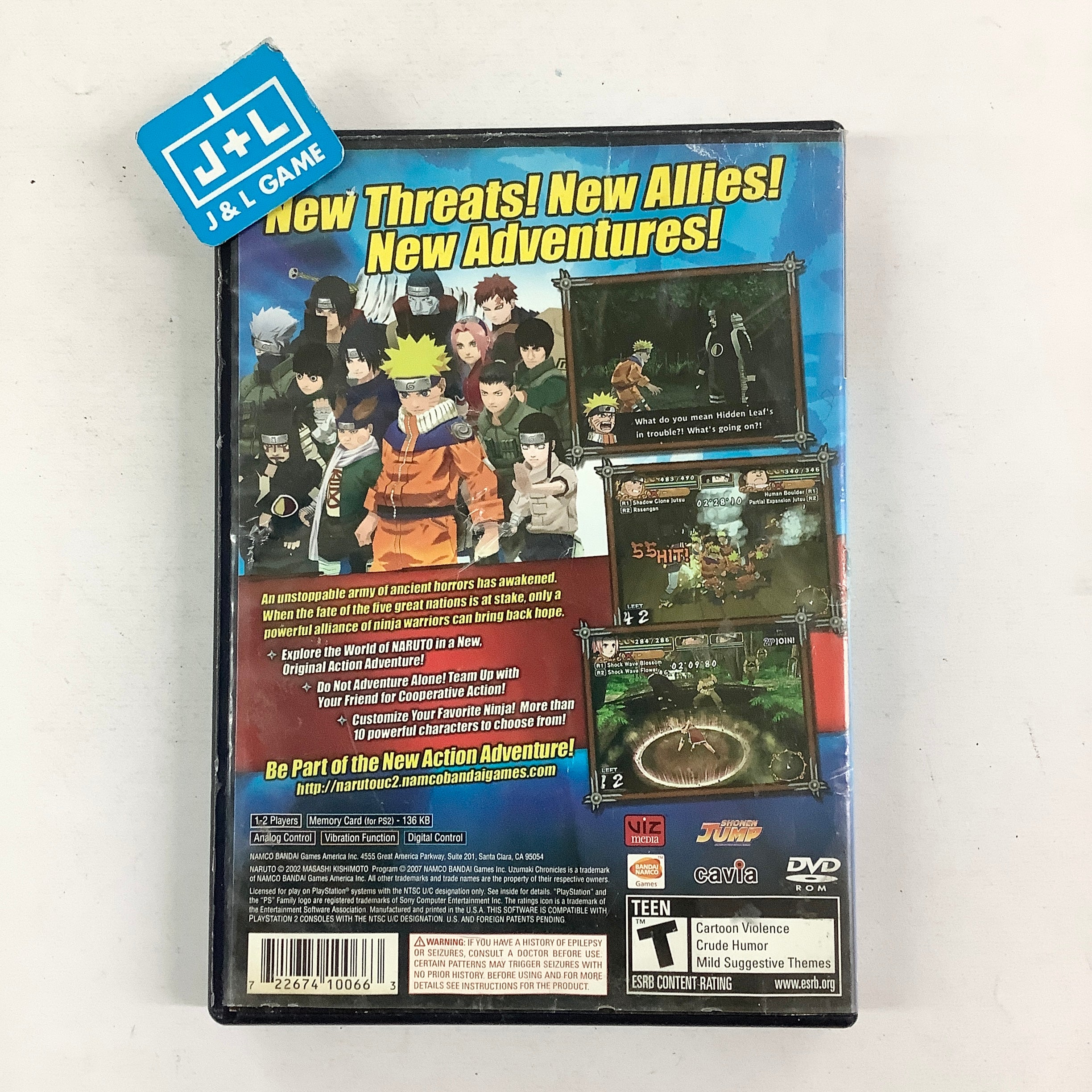 Naruto: Uzumaki Chronicles 2 - (PS2) PlayStation 2 [Pre-Owned] Video Games Namco Bandai Games