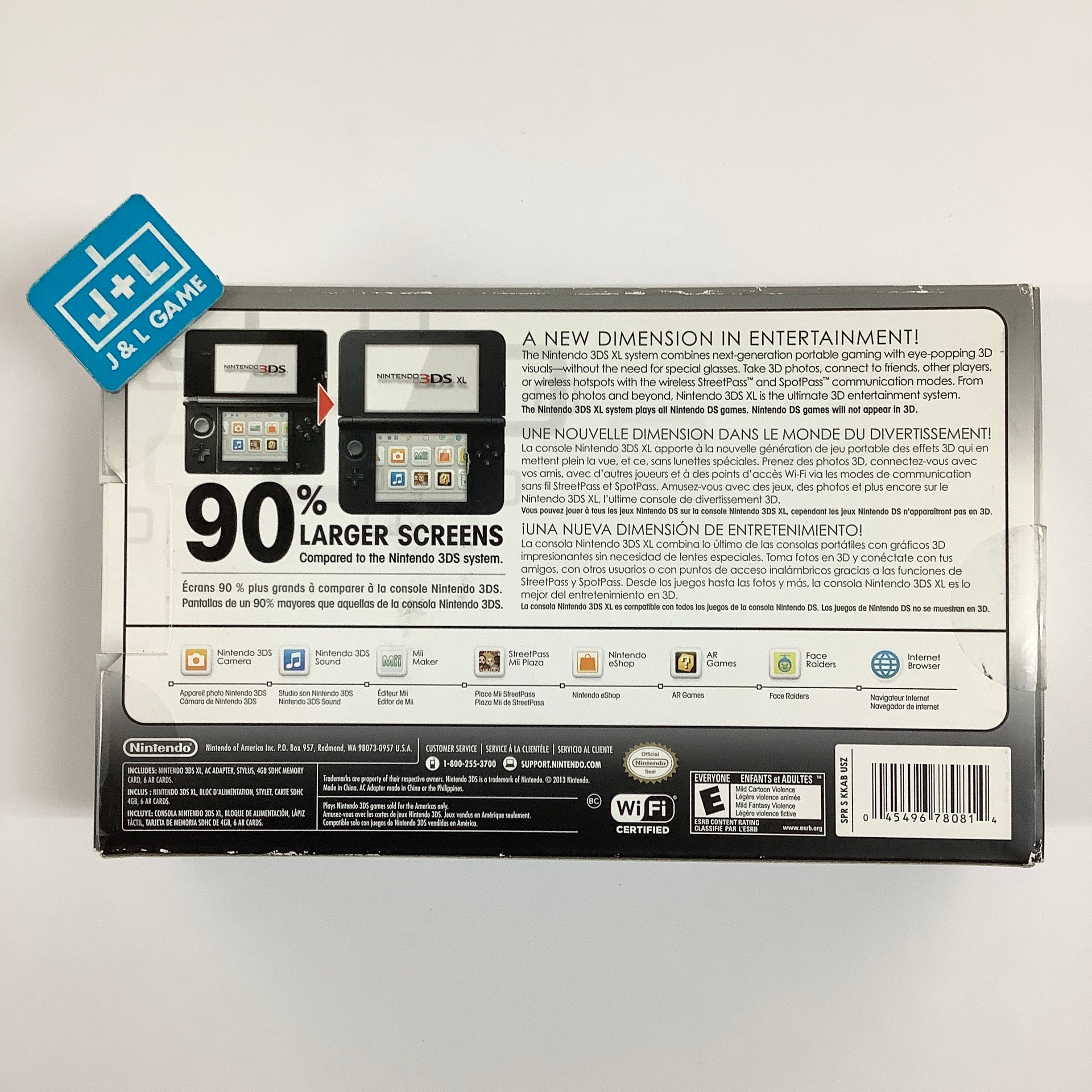 Nintendo 3DS XL Console (Black) - Nintendo 3DS [Pre-Owned] Consoles Nintendo