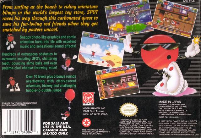 Cool Spot - (SNES) Super Nintendo [Pre-Owned] Video Games Virgin Interactive   