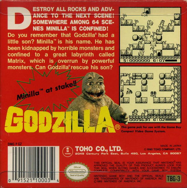 Godzilla (Player's Choice) - (GB) Game Boy [Pre-Owned] Video Games Toho, Inc.   