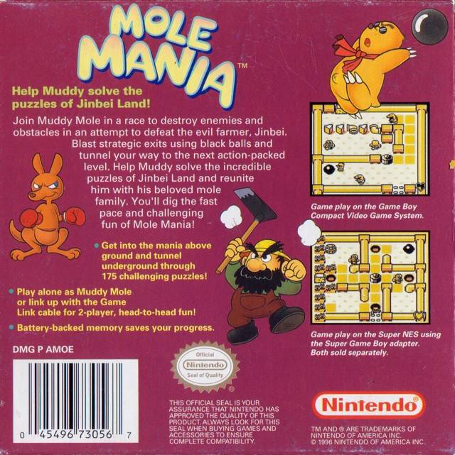 Mole Mania - (GB) Game Boy [Pre-Owned] Video Games Nintendo