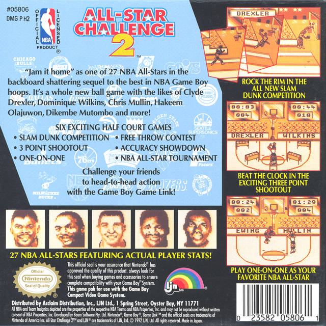 NBA All-Star Challenge 2 - (GB) Game Boy [Pre-Owned] Video Games Nintnedo   