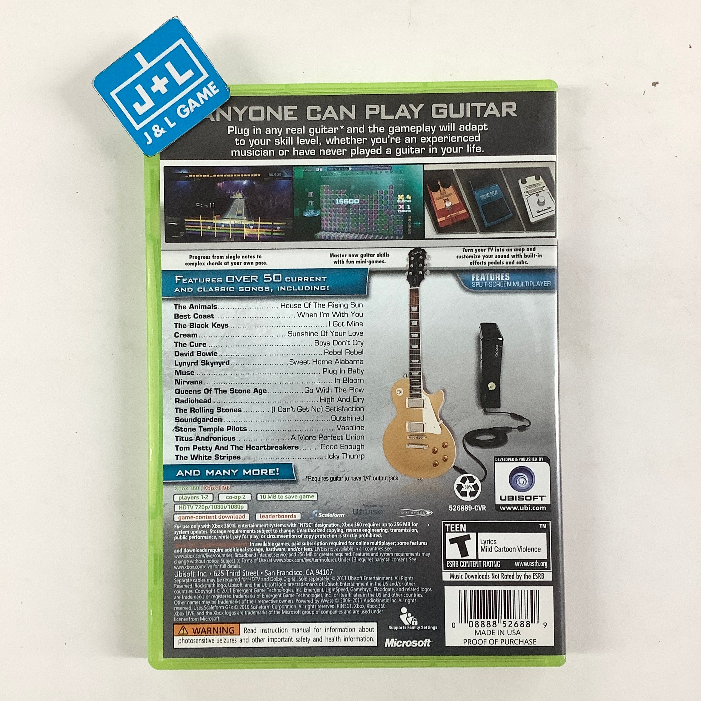 Rocksmith (Guitar) (Game Only) - Xbox 360 [Pre-Owned] Video Games Ubisoft