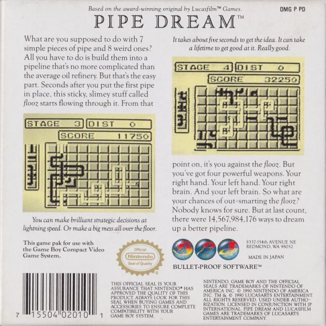 Pipe Dream - (GB) Game Boy [Pre-Owned] Video Games Bullet Proof Software