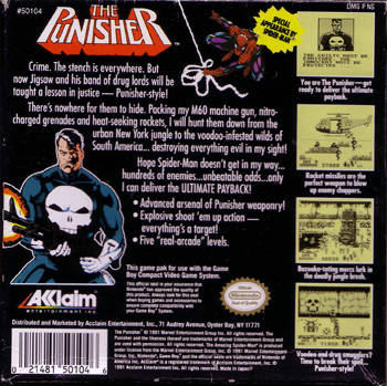The Punisher: The Ultimate Payback - (GB) Game Boy [Pre-Owned] Video Games Jaleco Entertainment   