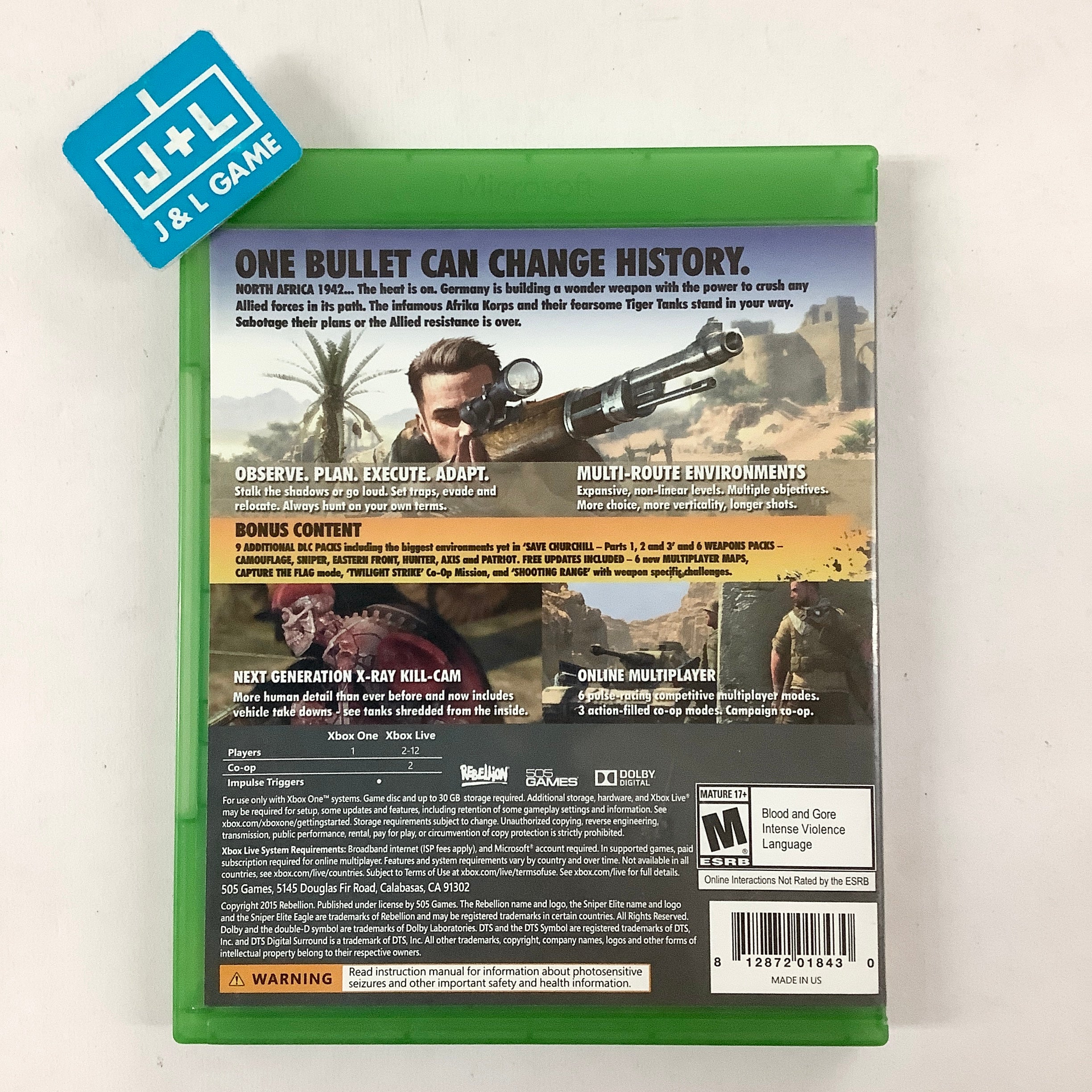 Sniper Elite III (Ultimate Edition) - (XB1) Xbox One [Pre-Owned] Video Games 505 Games