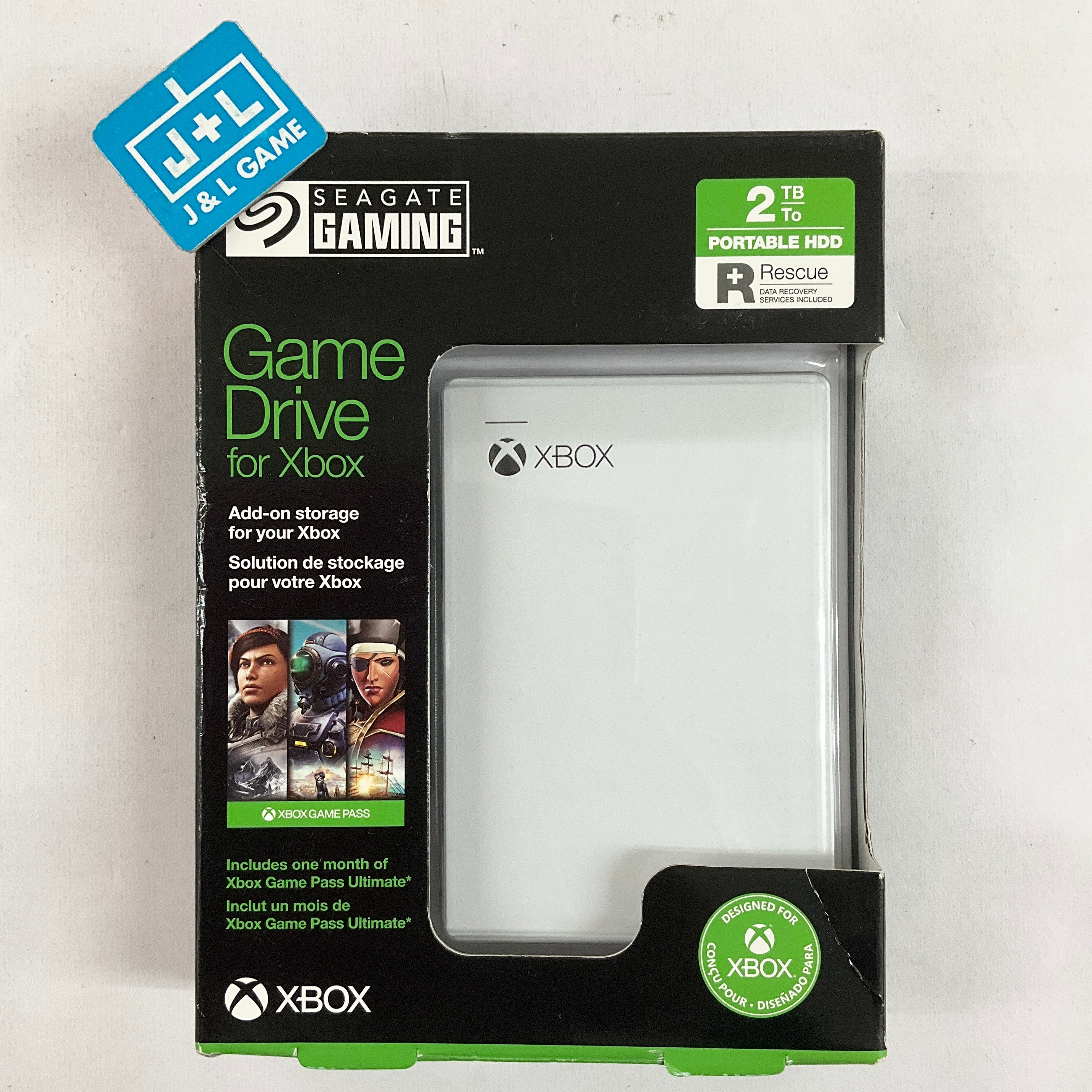 Seagate Game Drive for Xbox Game Pass Special Edition 2TB (White) - (XB1) Xbox One Personal Computer Seagate