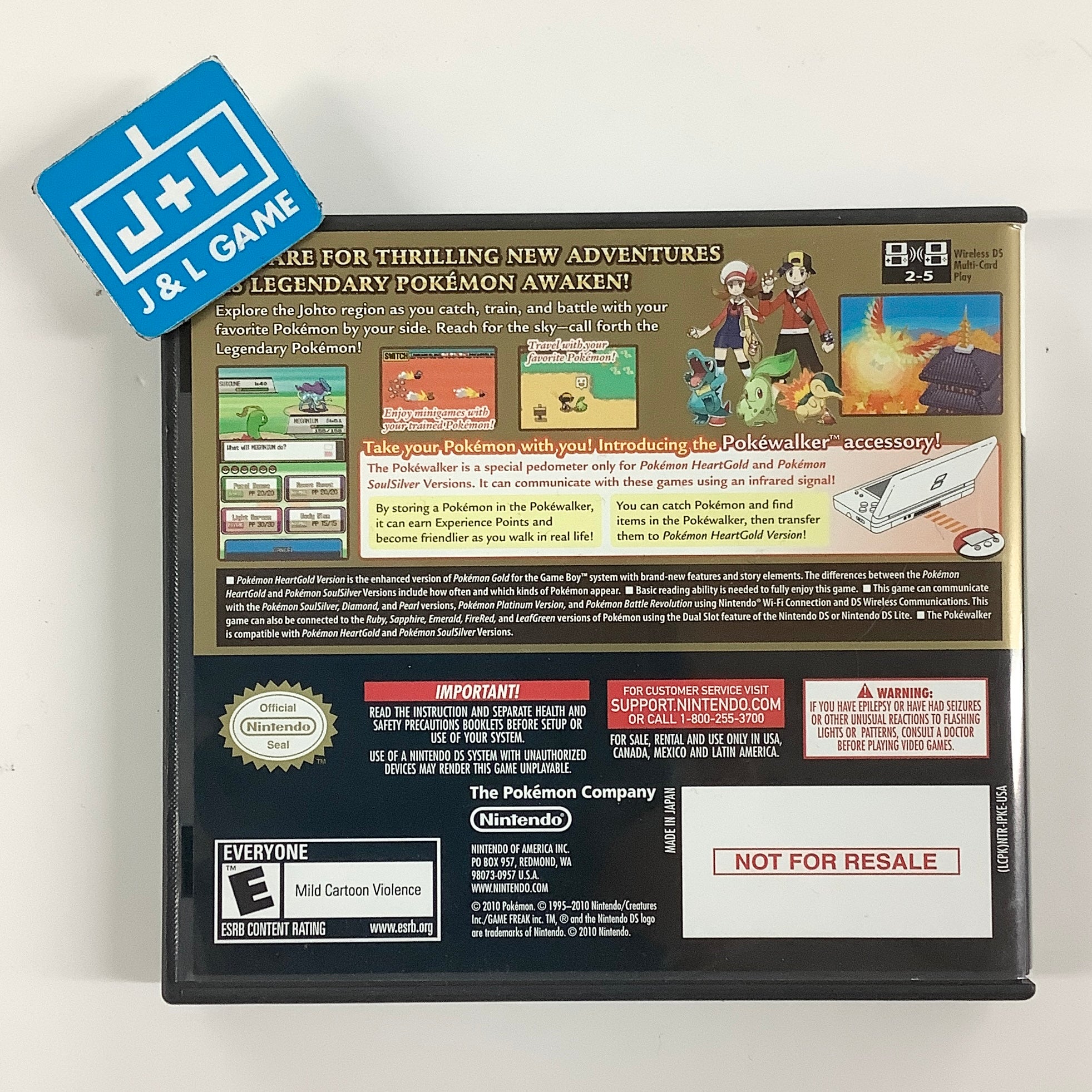 Pokemon HeartGold Version (w/ Pokewalker) - (NDS) Nintendo DS [Pre-Owned]