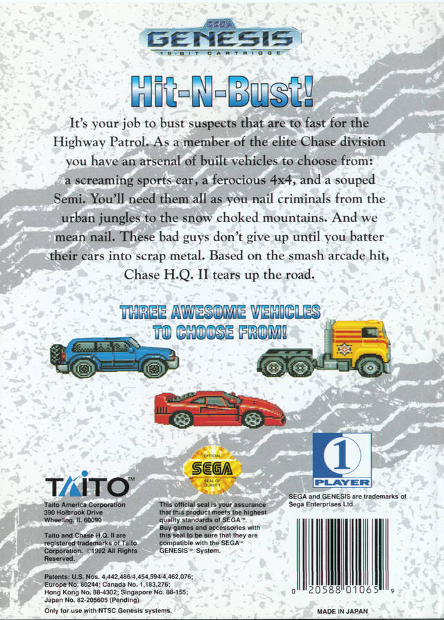 Chase H.Q. II - (SG) SEGA Genesis [Pre-Owned]