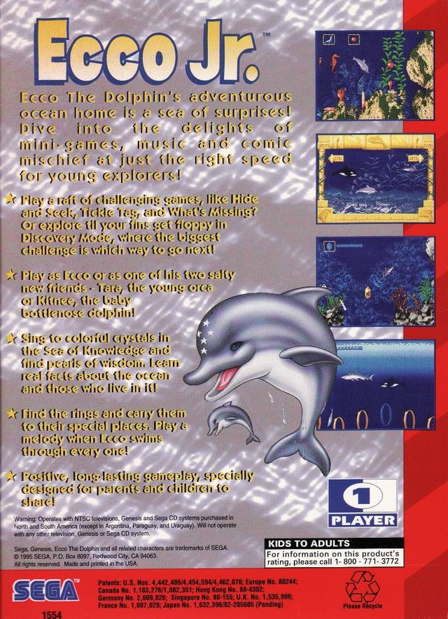 Ecco Jr. - (SG) SEGA Genesis [Pre-Owned] Video Games Sega