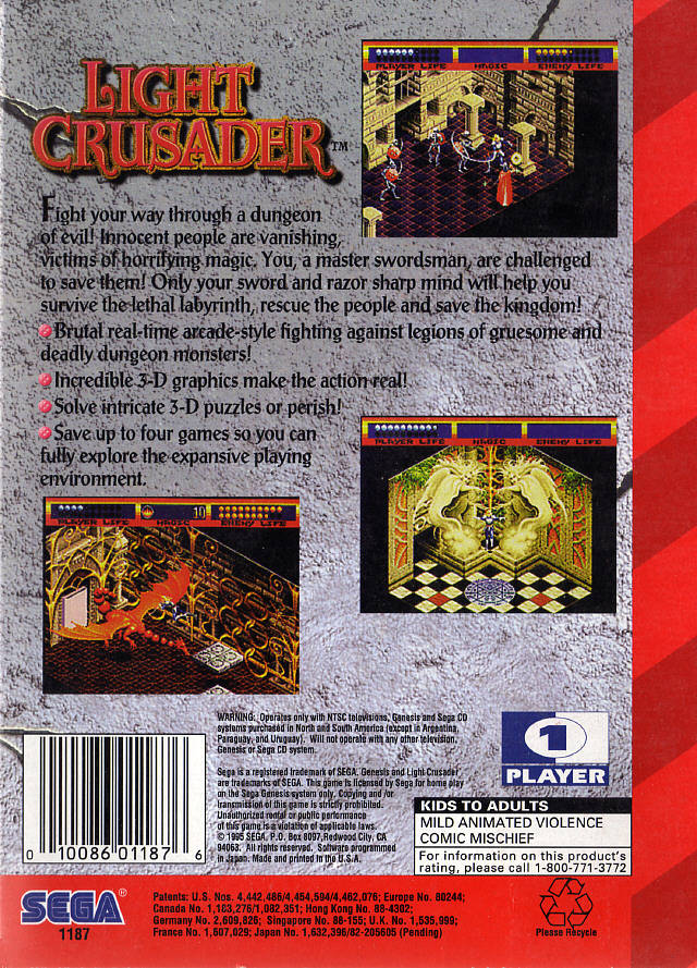 Light Crusader - (SG) Sega Genesis [Pre-Owned] Video Games SEGA   
