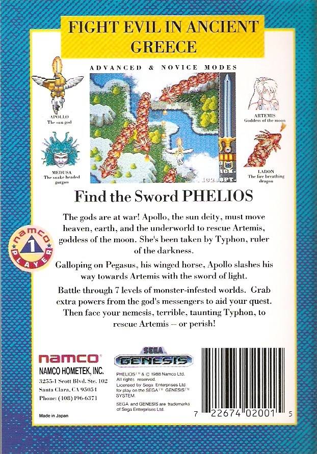 Phelios - (SG) Sega Genesis [Pre-Owned] Video Games Namco   