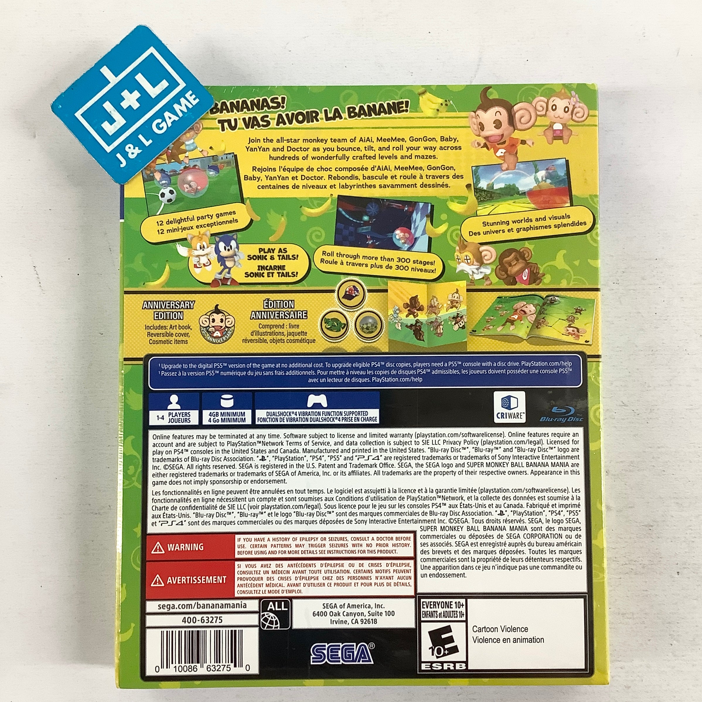 Super Monkey Ball Banana Mania (Anniversary Launch Edition) - (PS4) PlayStation 4 Video Games SEGA