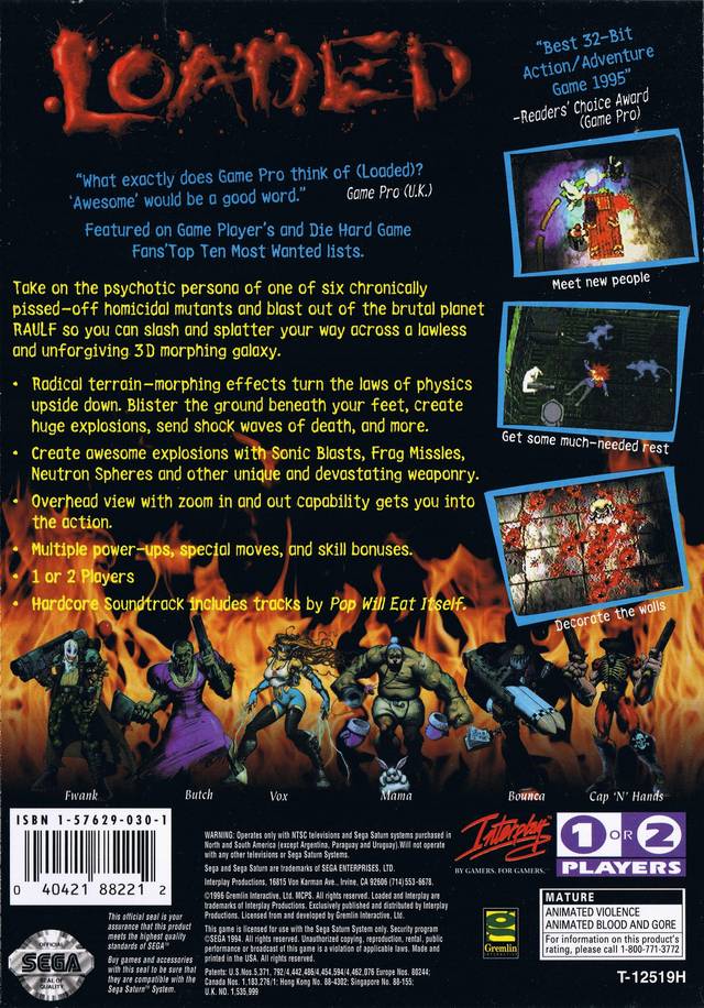 Loaded - (SS) SEGA Saturn [Pre-Owned] Video Games Interplay   