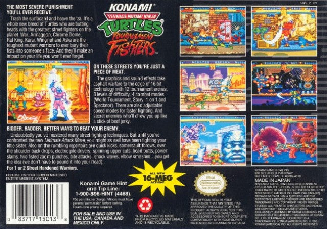 Teenage Mutant Ninja Turtles: Tournament Fighters - (SNES) Super