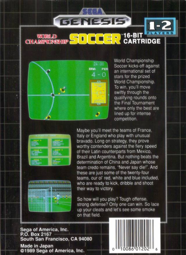 World Championship Soccer - (SG) Sega Genesis [Pre-Owned] Video Games SEGA   