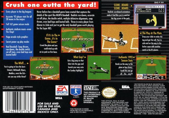 MLBPA Baseball - (SNES) Super Nintendo [Pre-Owned] Video Games EA Sports   